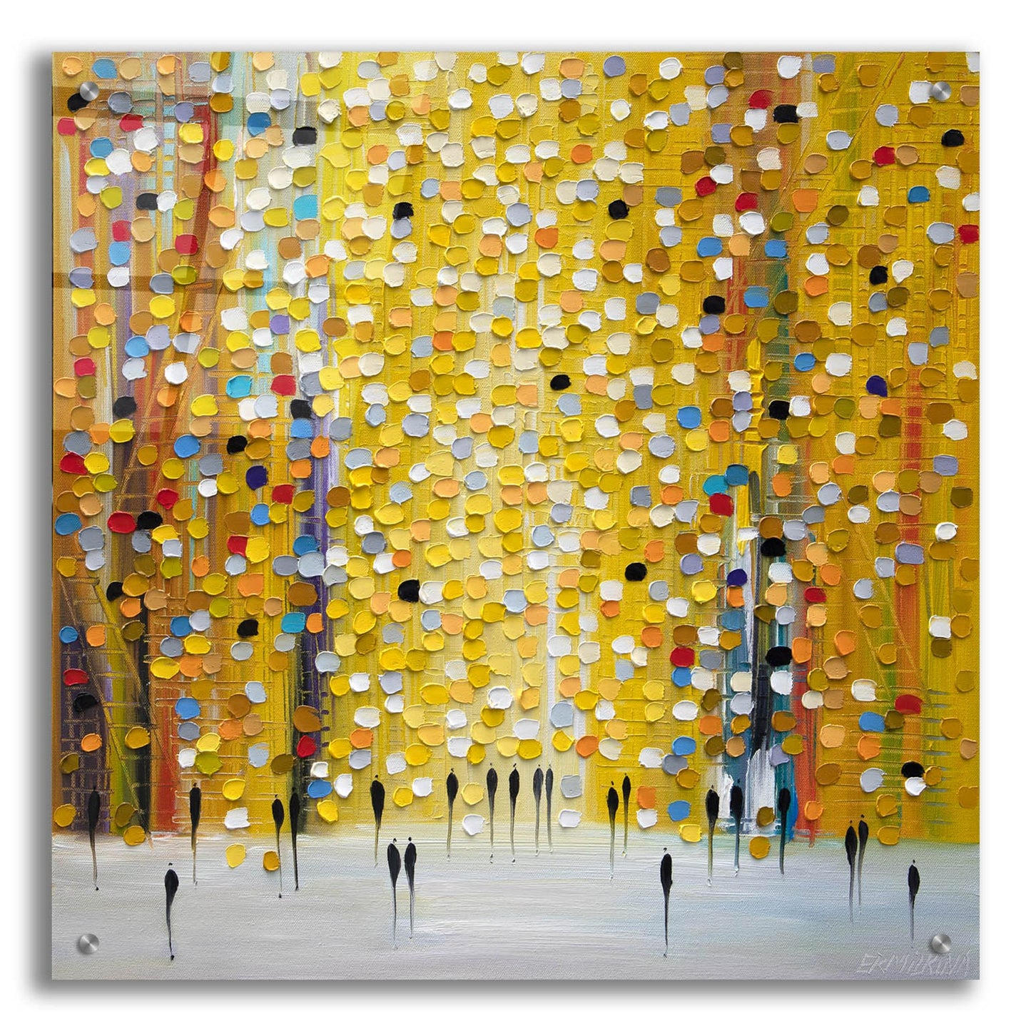 Epic Art 'Yellow Sunset' by Ekaterina Ermilkina, Acrylic Glass Wall Art,24x24