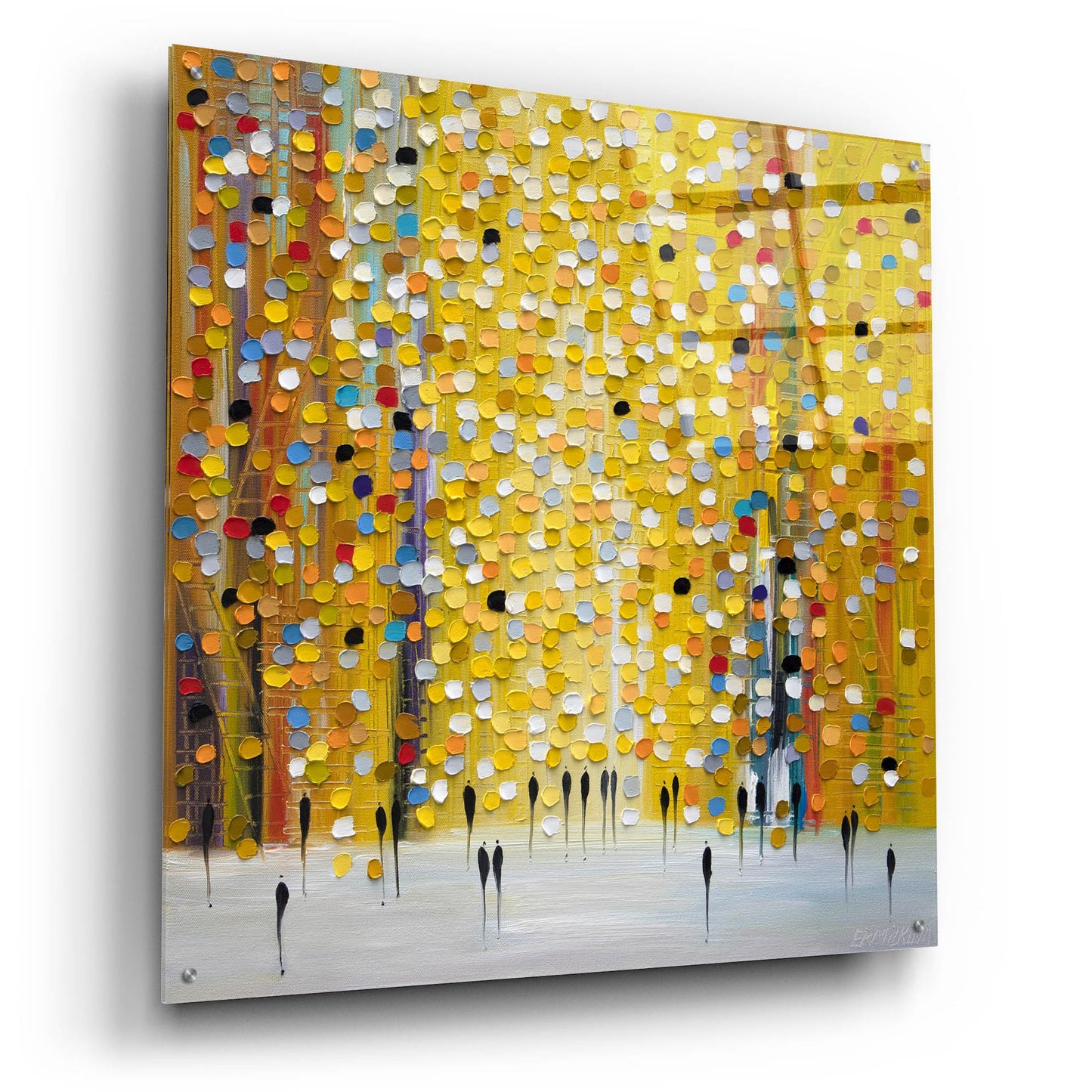 Epic Art 'Yellow Sunset' by Ekaterina Ermilkina, Acrylic Glass Wall Art,36x36