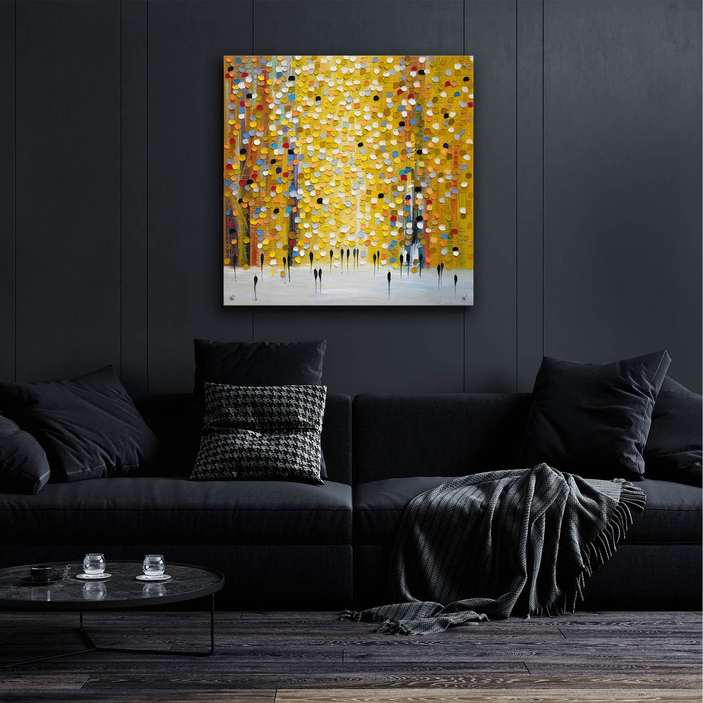 Epic Art 'Yellow Sunset' by Ekaterina Ermilkina, Acrylic Glass Wall Art,36x36