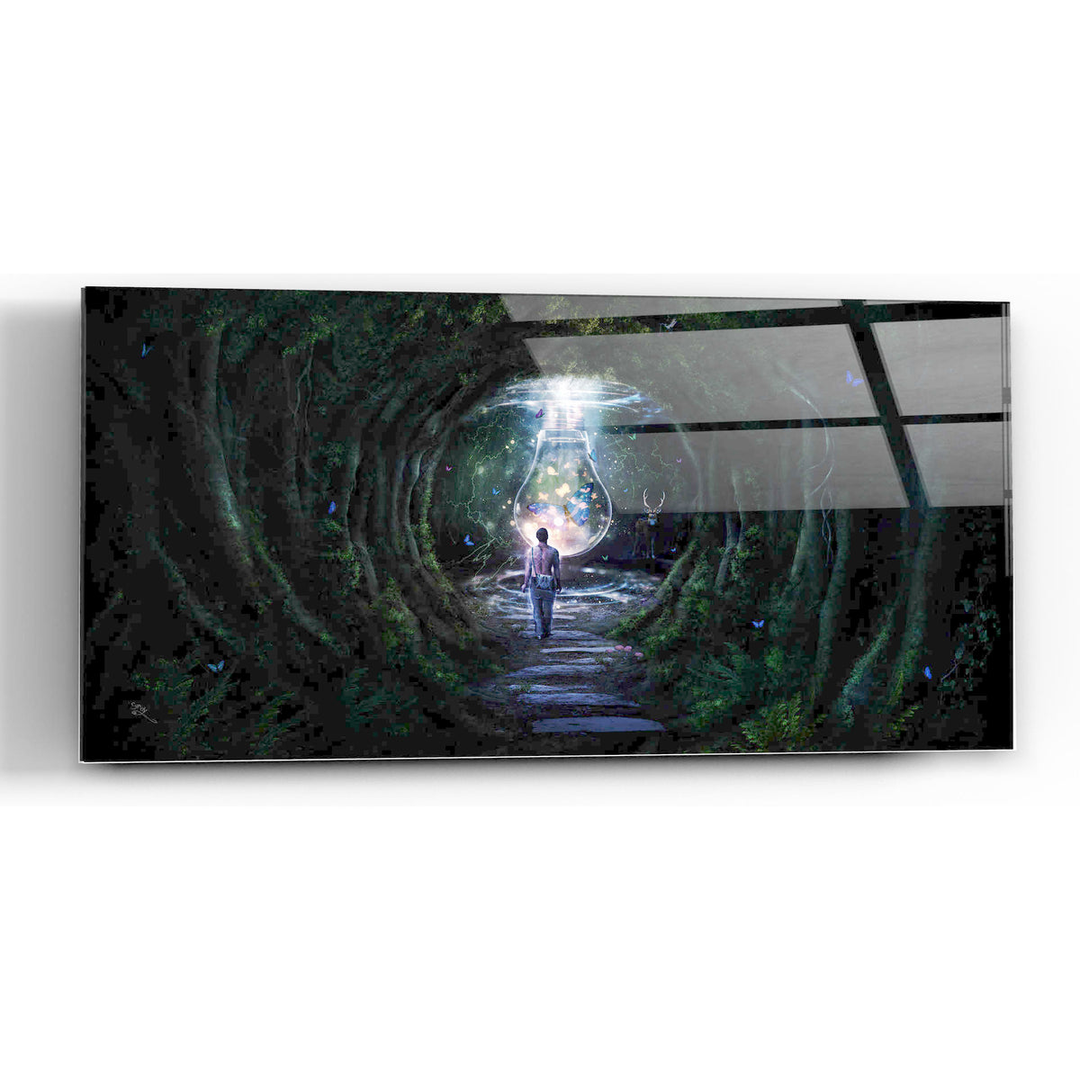 Epic Art 'Stay For A Moment' by Cameron Gray, Acrylic Glass Wall Art,24x12