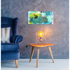Epic Art 'The Shades of Green Abstract 2' by Irena Orlov,  Acrylic Glass Wall Art,24x12
