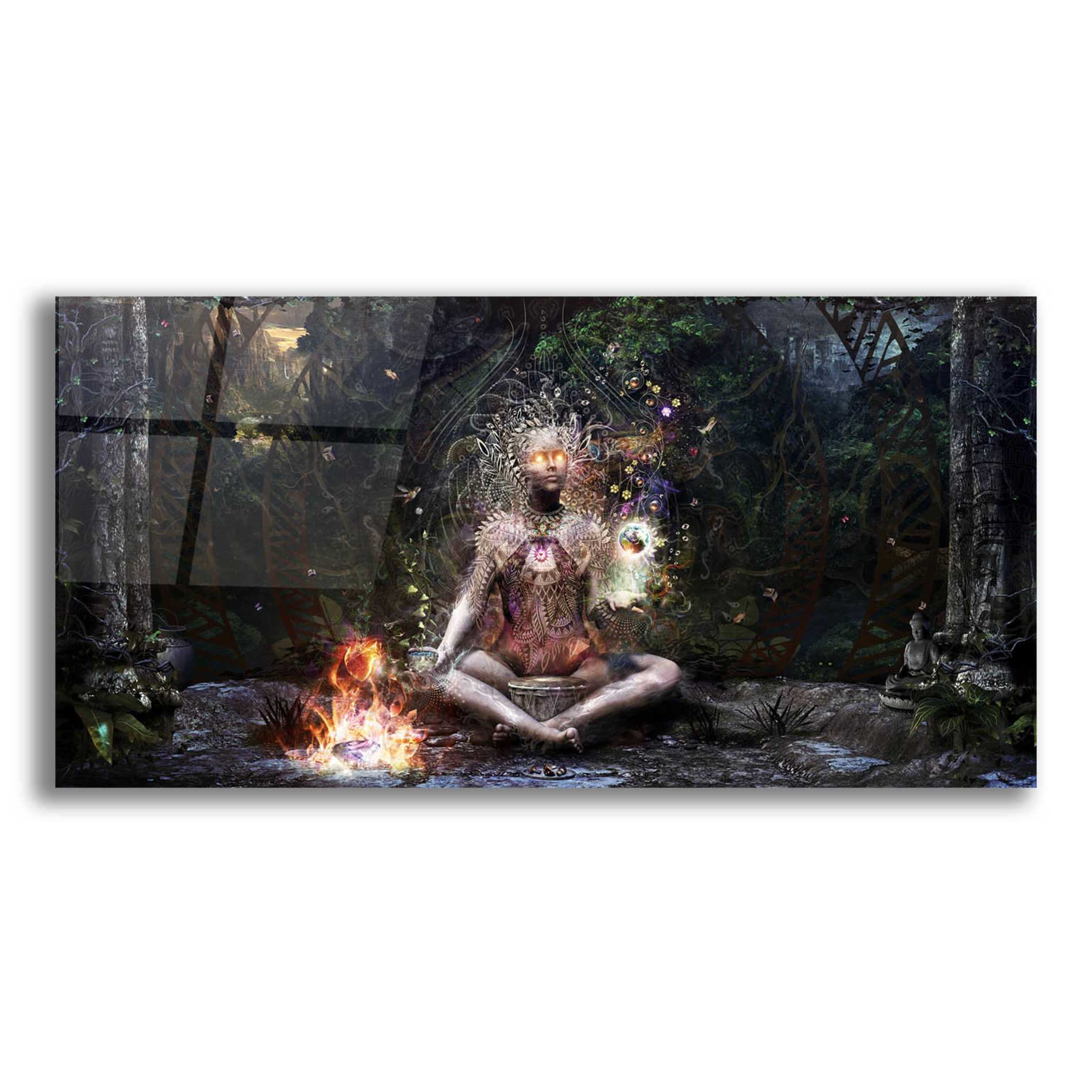 Epic Art 'Sacrament For The Sacred Dreamers' by Cameron Gray, Acrylic Glass Wall Art,24x12