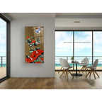 Epic Art 'Camellia R' by Zigen Tanabe, Acrylic Glass Wall Art,24x48