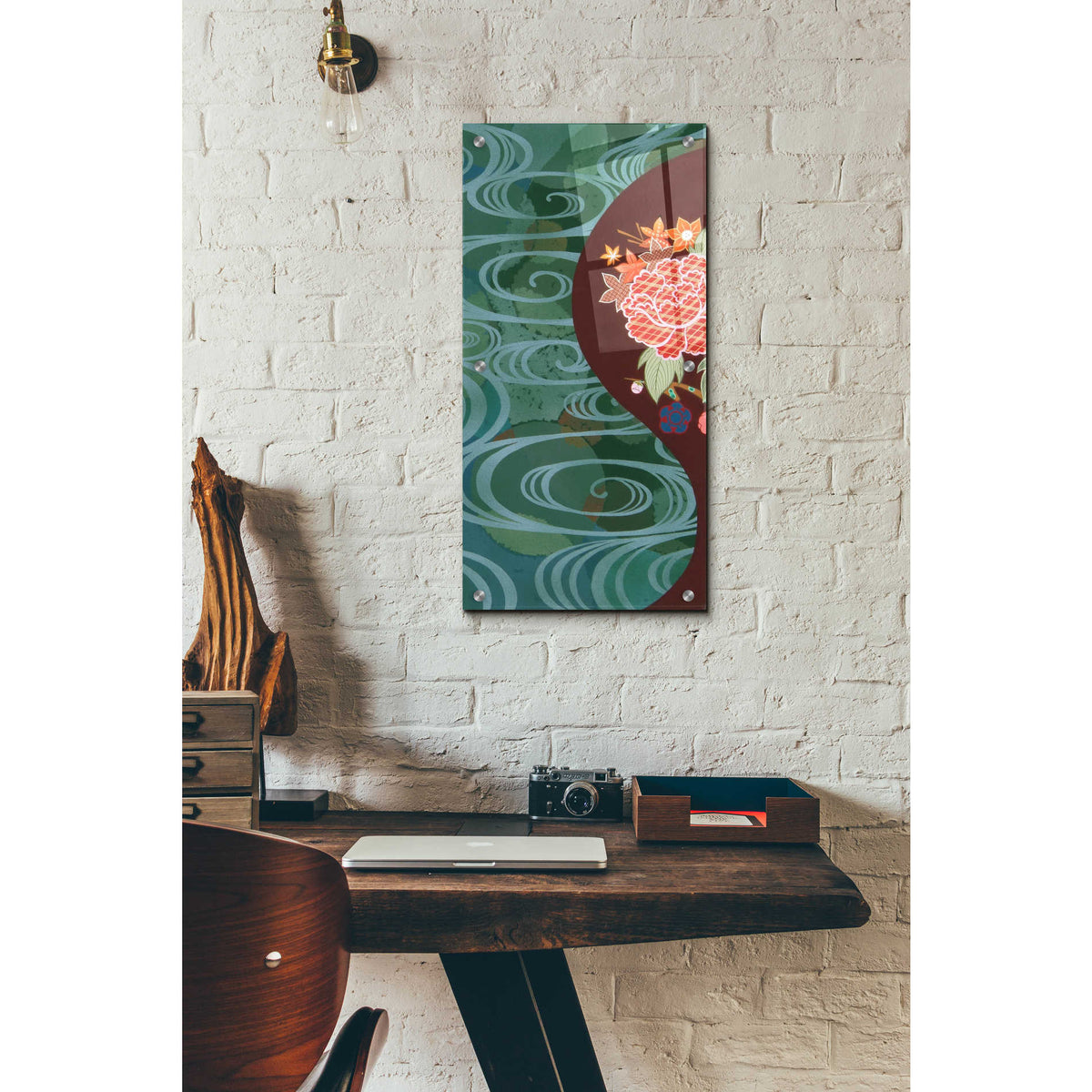 Epic Art 'Running Water I' by Zigen Tanabe, Acrylic Glass Wall Art,12x24
