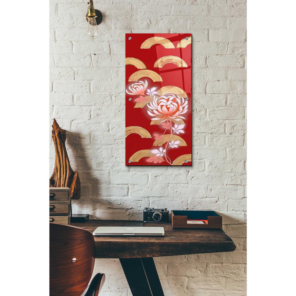Epic Art 'Chrysanthemum II' by Zigen Tanabe, Acrylic Glass Wall Art,12x24