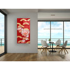 Epic Art 'Chrysanthemum II' by Zigen Tanabe, Acrylic Glass Wall Art,24x48