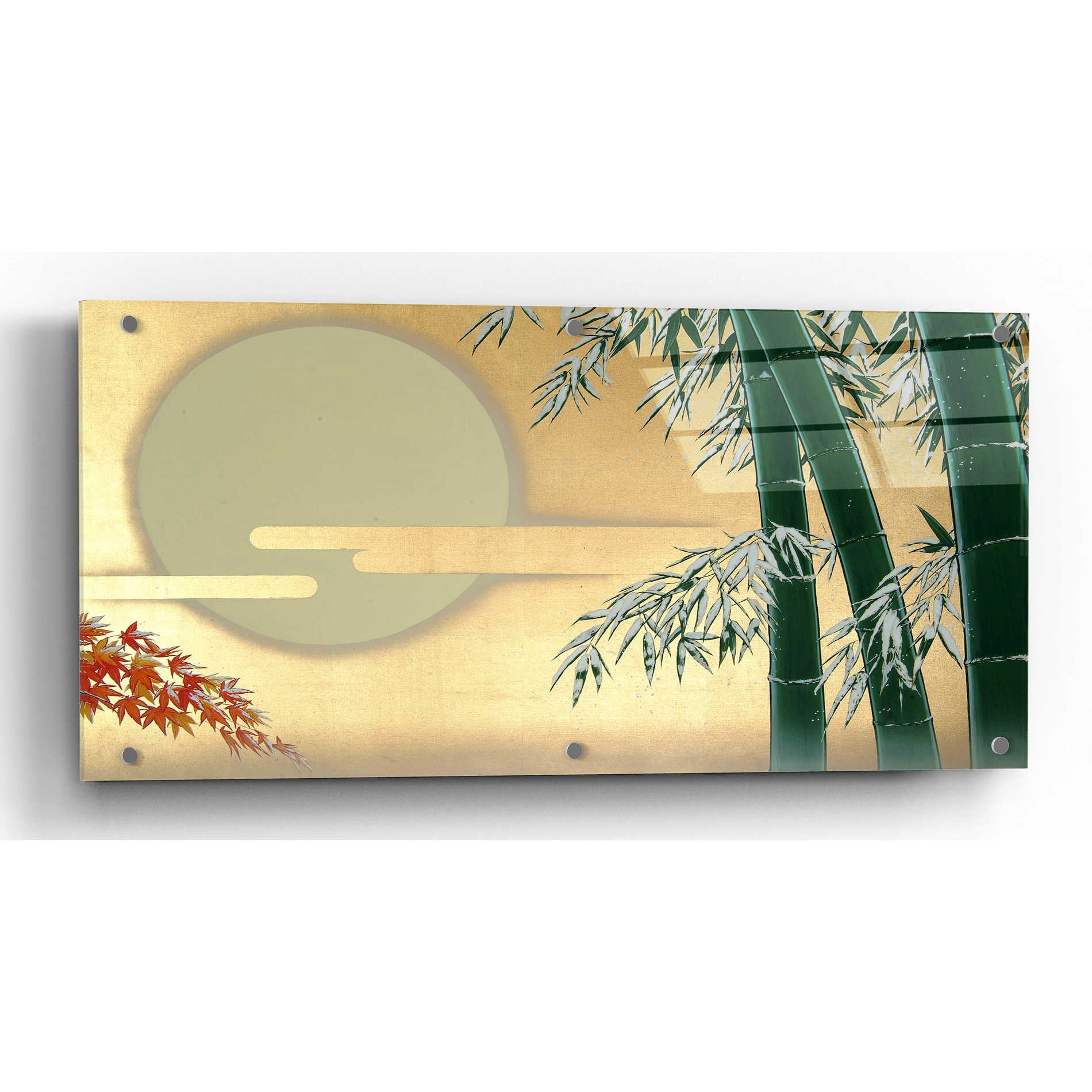 Epic Art 'Bamboo' by Zigen Tanabe, Acrylic Glass Wall Art,24x12