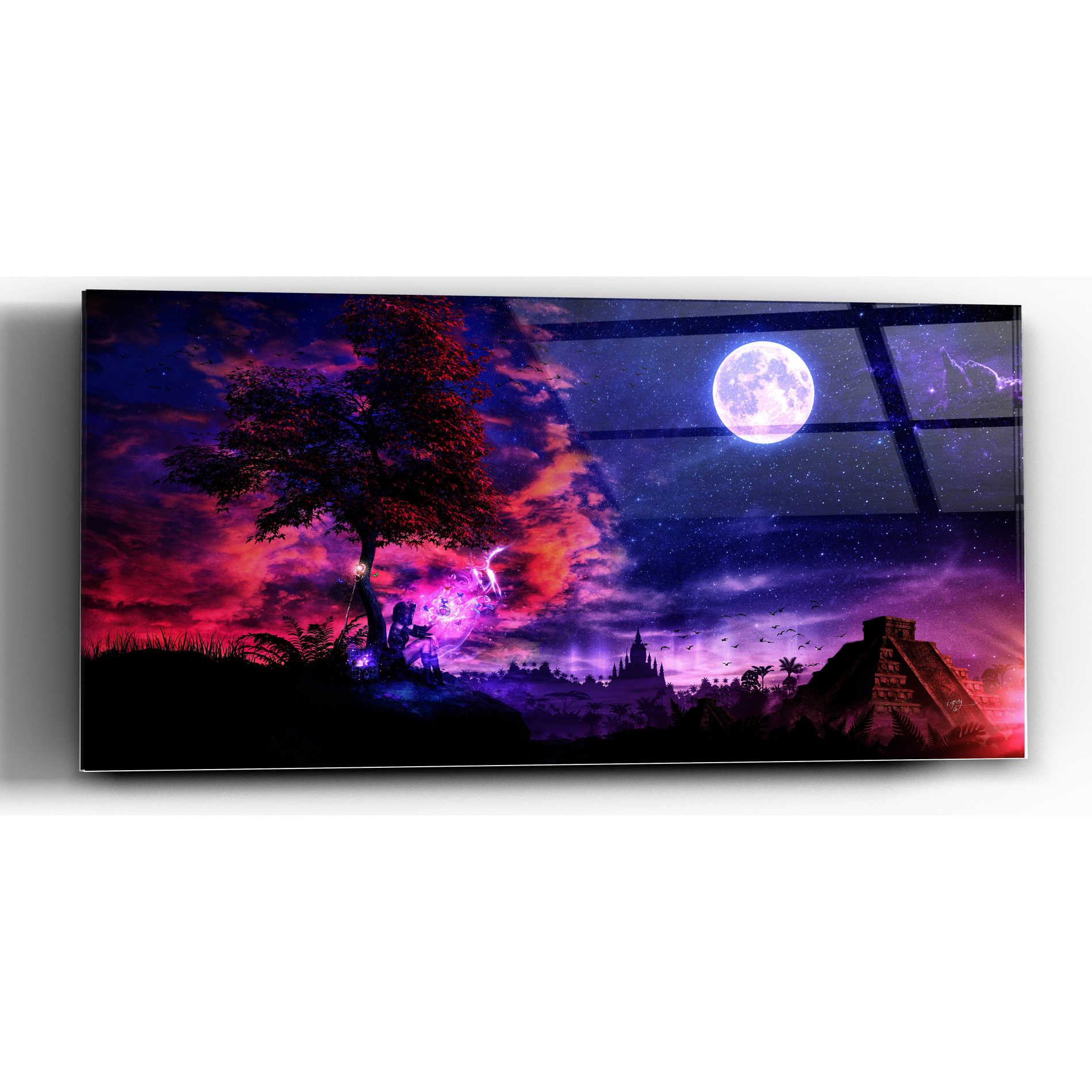 Epic Art 'A Place For Fairy Tales' by Cameron Gray, Acrylic Glass Wall Art,24x12