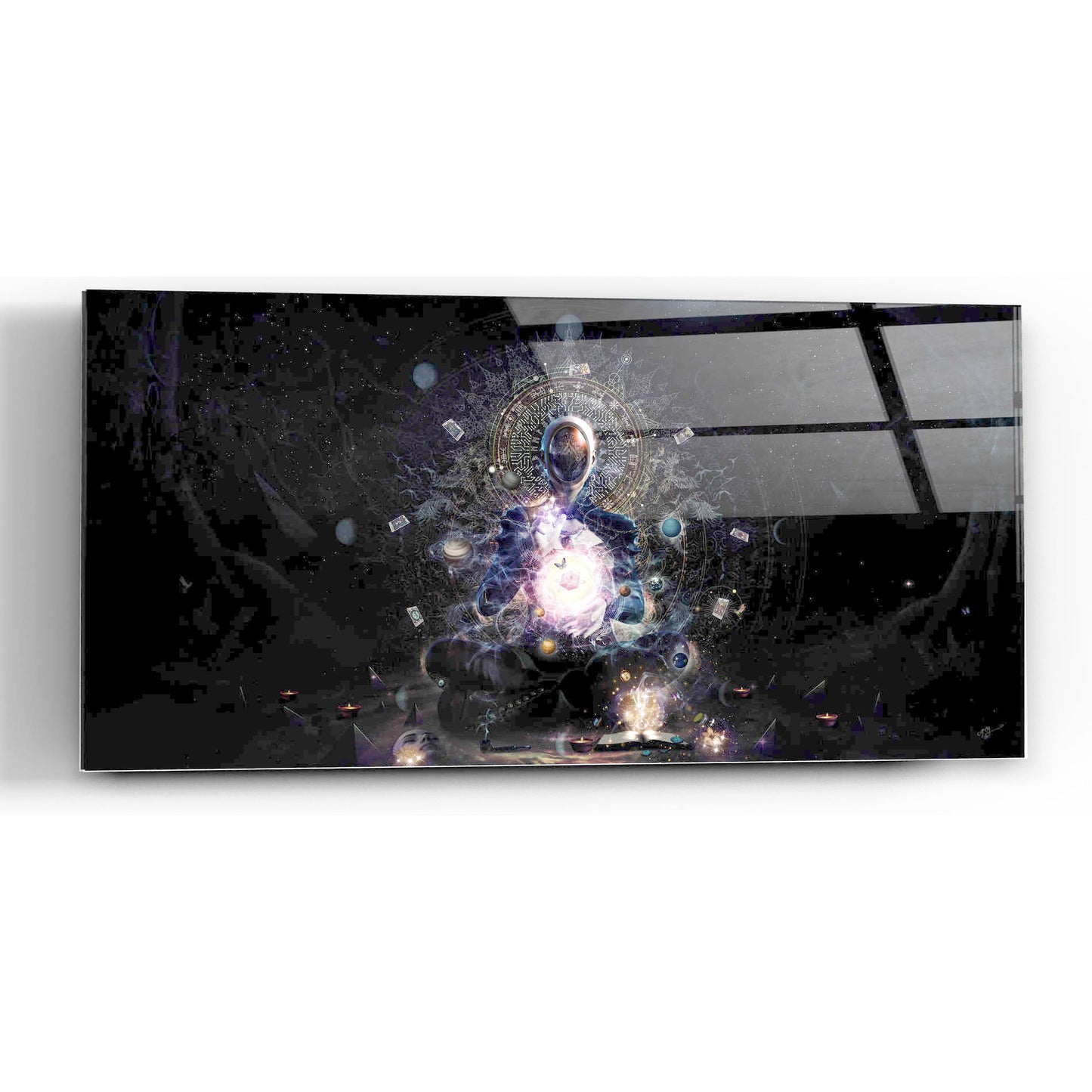 Epic Art 'Cosmic Ritual' by Cameron Gray, Acrylic Glass Wall Art,48x24