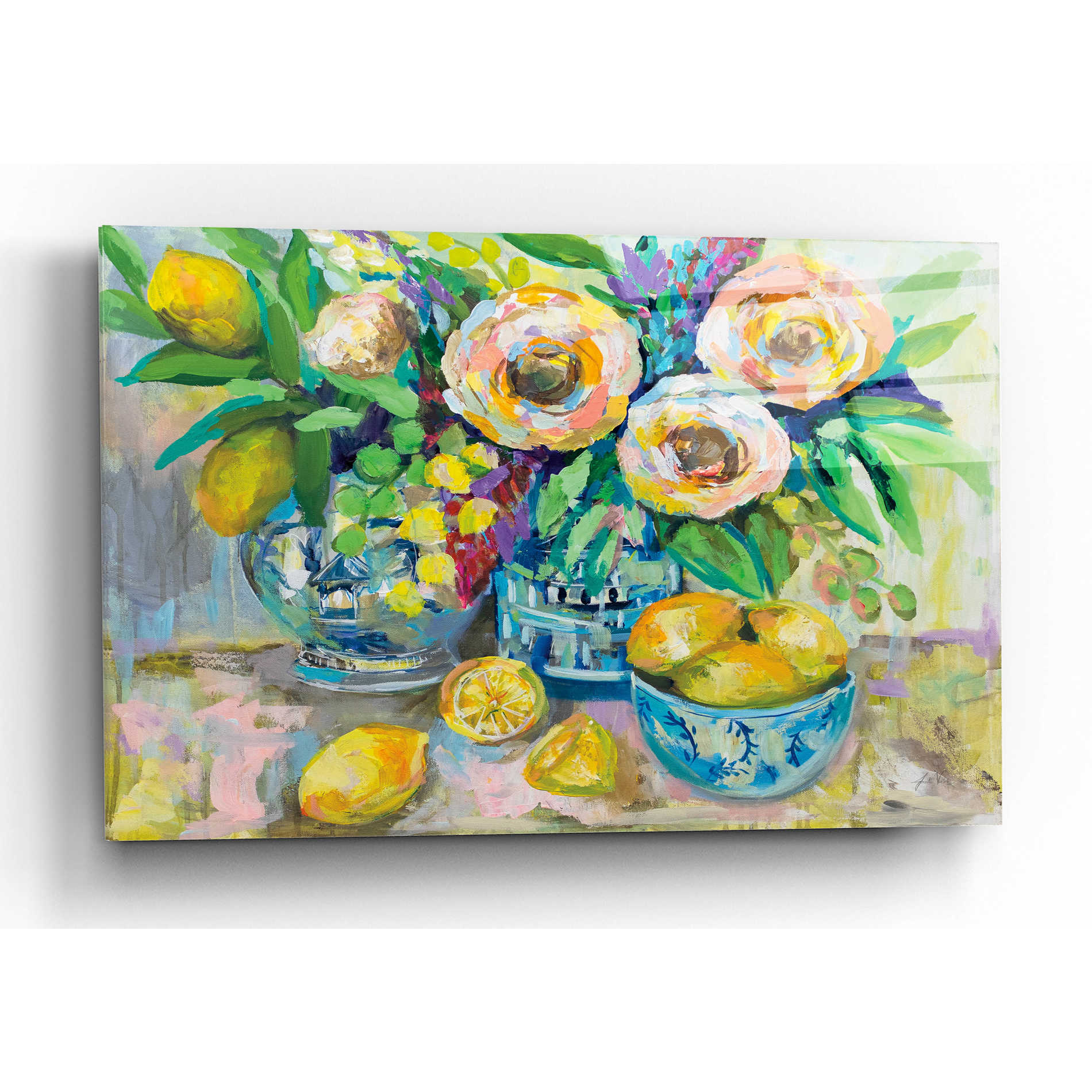 Epic Art 'Afternoon Lemonade' by Jeanette Vertentes, Acrylic Glass Wall Art,24x16