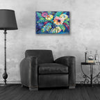 Epic Art 'Happiness' by Jeanette Vertentes, Acrylic Glass Wall Art,24x16