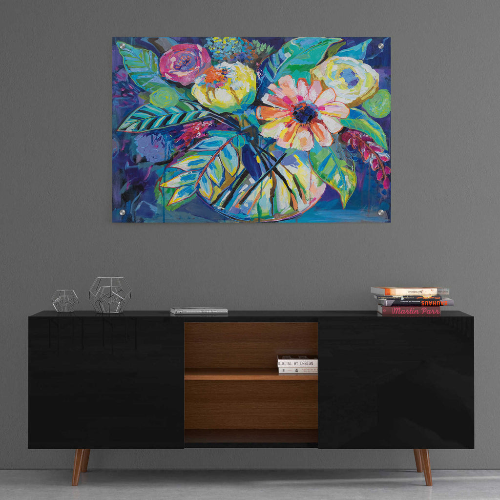 Epic Art 'Happiness' by Jeanette Vertentes, Acrylic Glass Wall Art,36x24