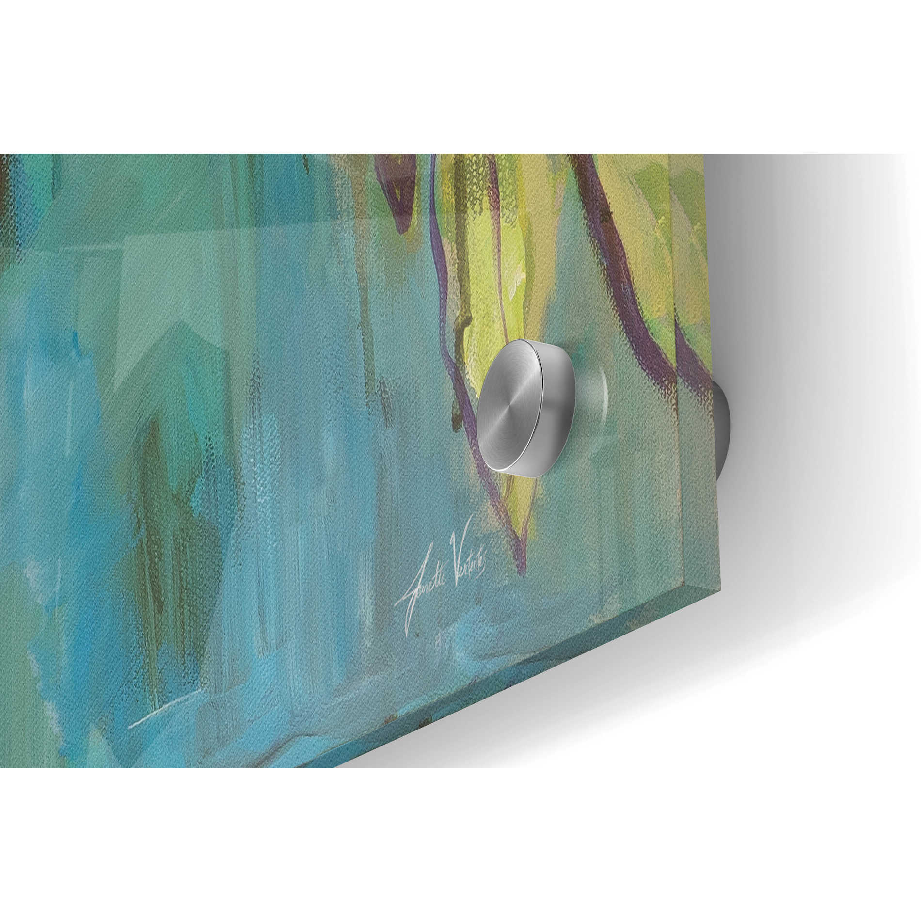 Epic Art 'Aqua Solo' by Jeanette Vertentes, Acrylic Glass Wall Art,36x24
