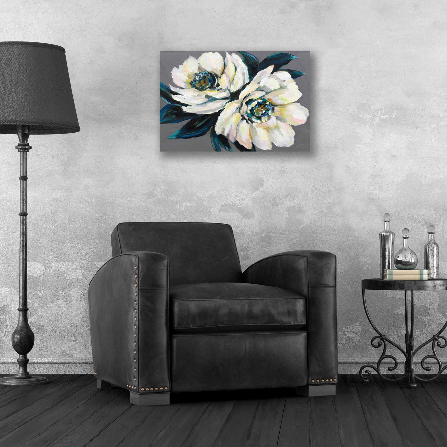 Epic Art 'Peonies' by Jeanette Vertentes, Acrylic Glass Wall Art,24x16