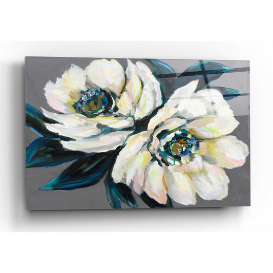Epic Art 'Peonies' by Jeanette Vertentes, Acrylic Glass Wall Art