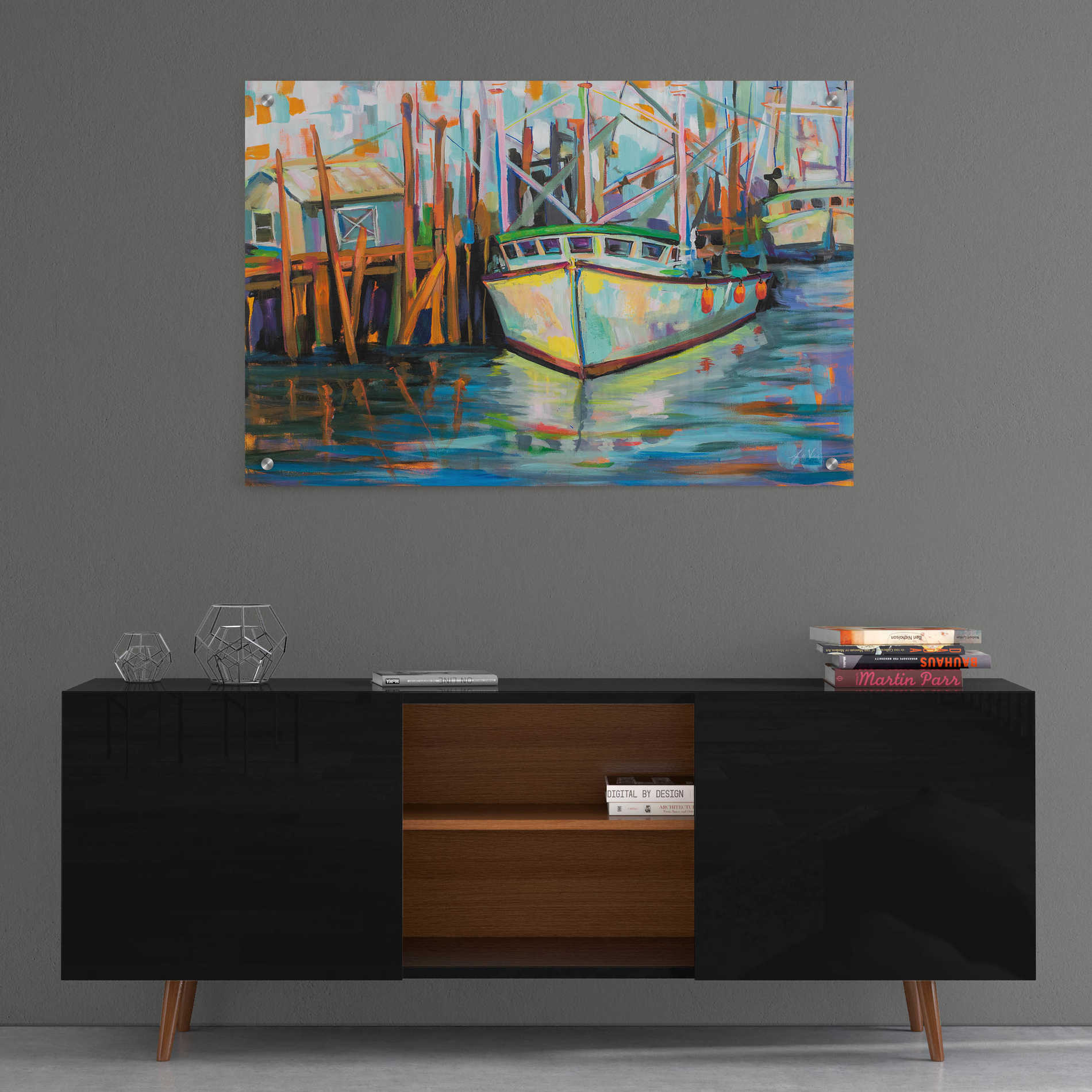 Epic Art 'At the Dock' by Jeanette Vertentes, Acrylic Glass Wall Art,36x24