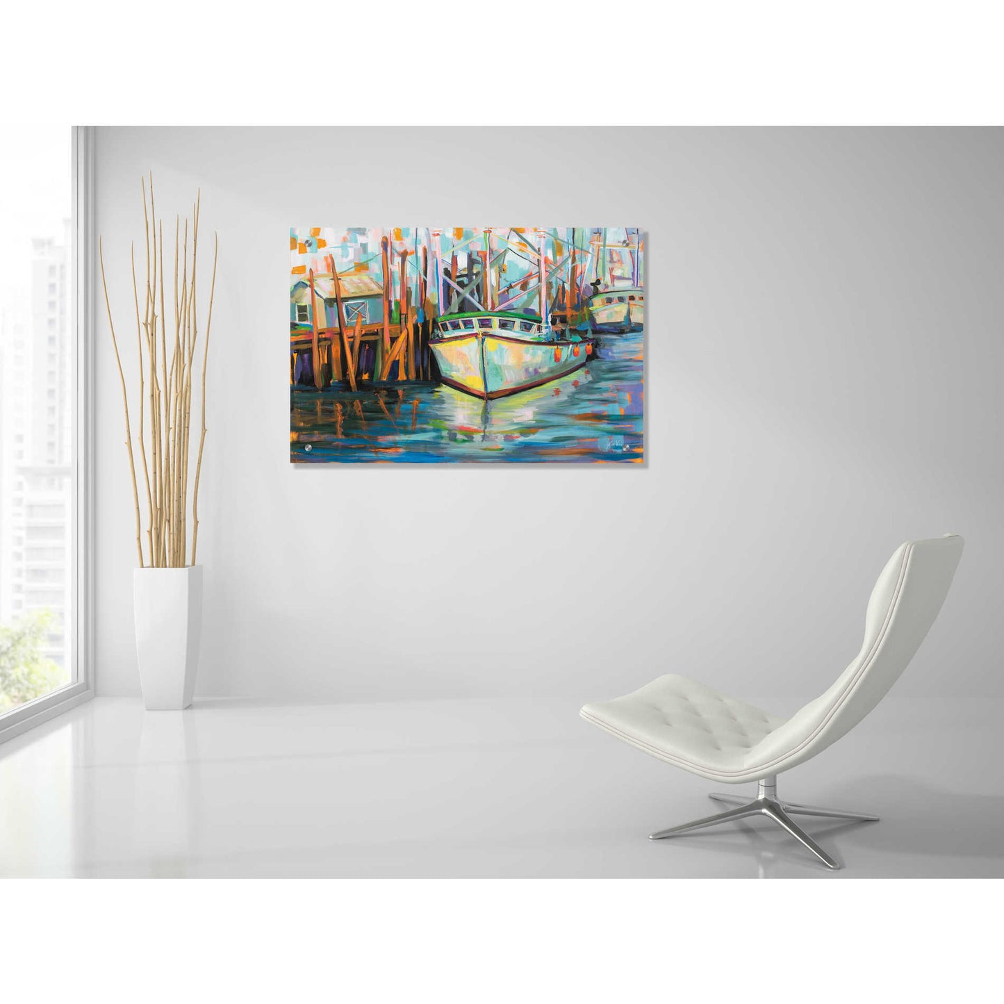 Epic Art 'At the Dock' by Jeanette Vertentes, Acrylic Glass Wall Art,36x24