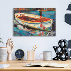 Epic Art 'Solo Boat' by Jeanette Vertentes, Acrylic Glass Wall Art,16x12