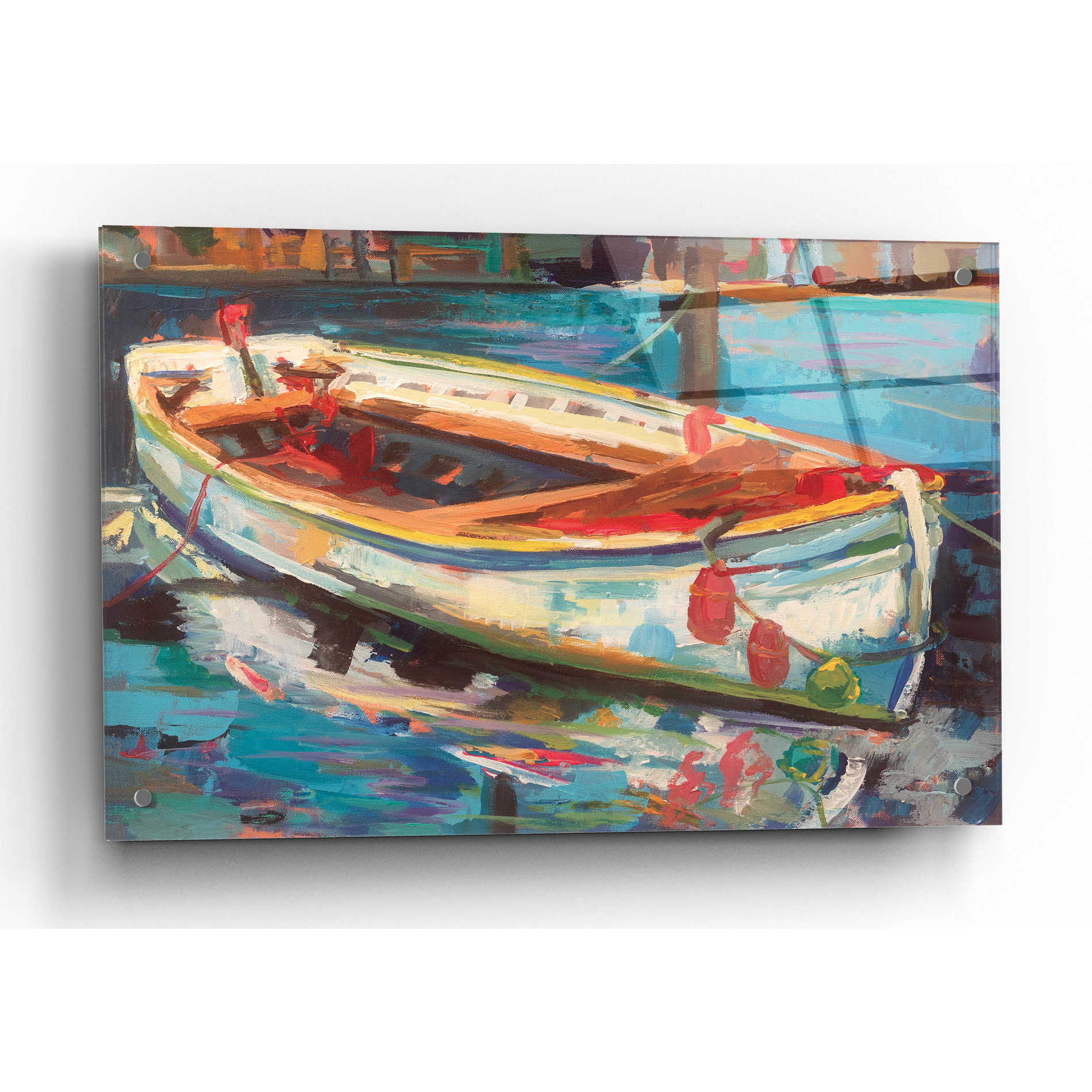 Epic Art 'Solo Boat' by Jeanette Vertentes, Acrylic Glass Wall Art,36x24