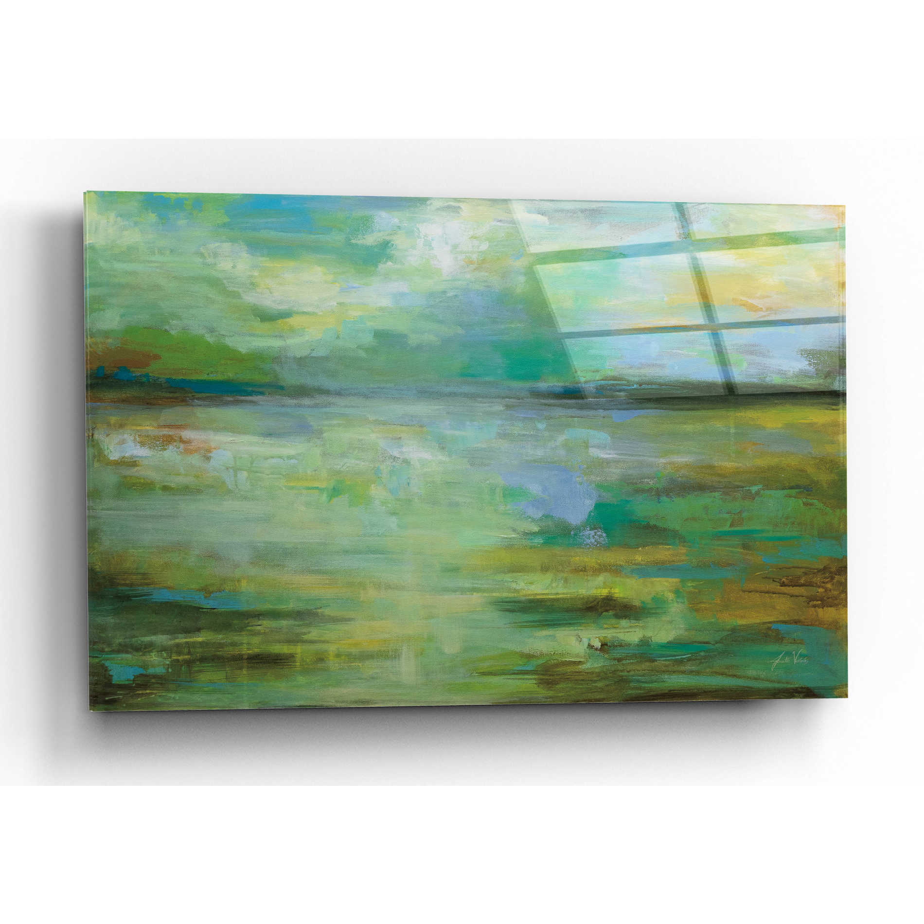 Epic Art 'Calm' by Jeanette Vertentes, Acrylic Glass Wall Art,16x12