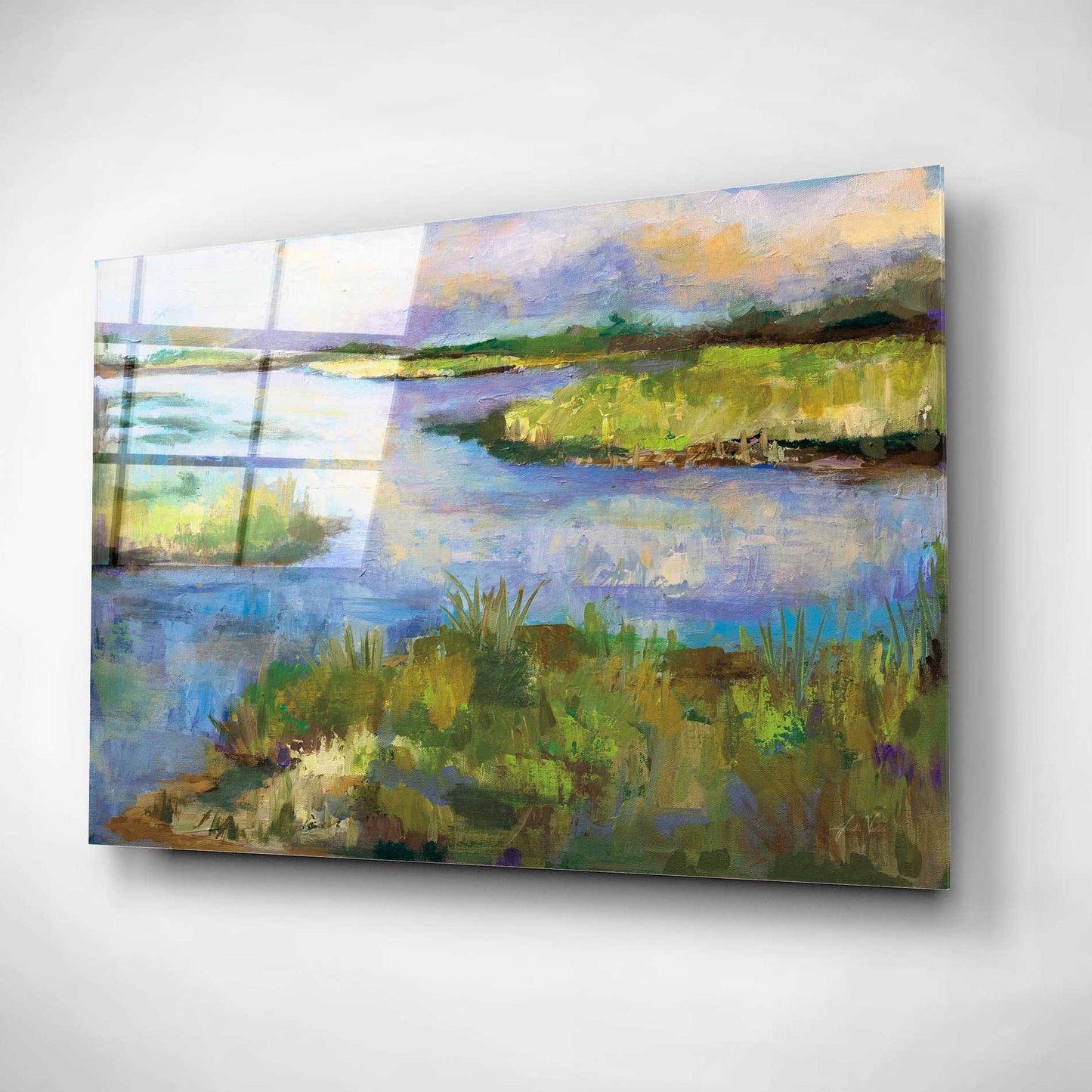 Epic Art 'Connecticut Marsh' by Jeanette Vertentes, Acrylic Glass Wall Art,16x12