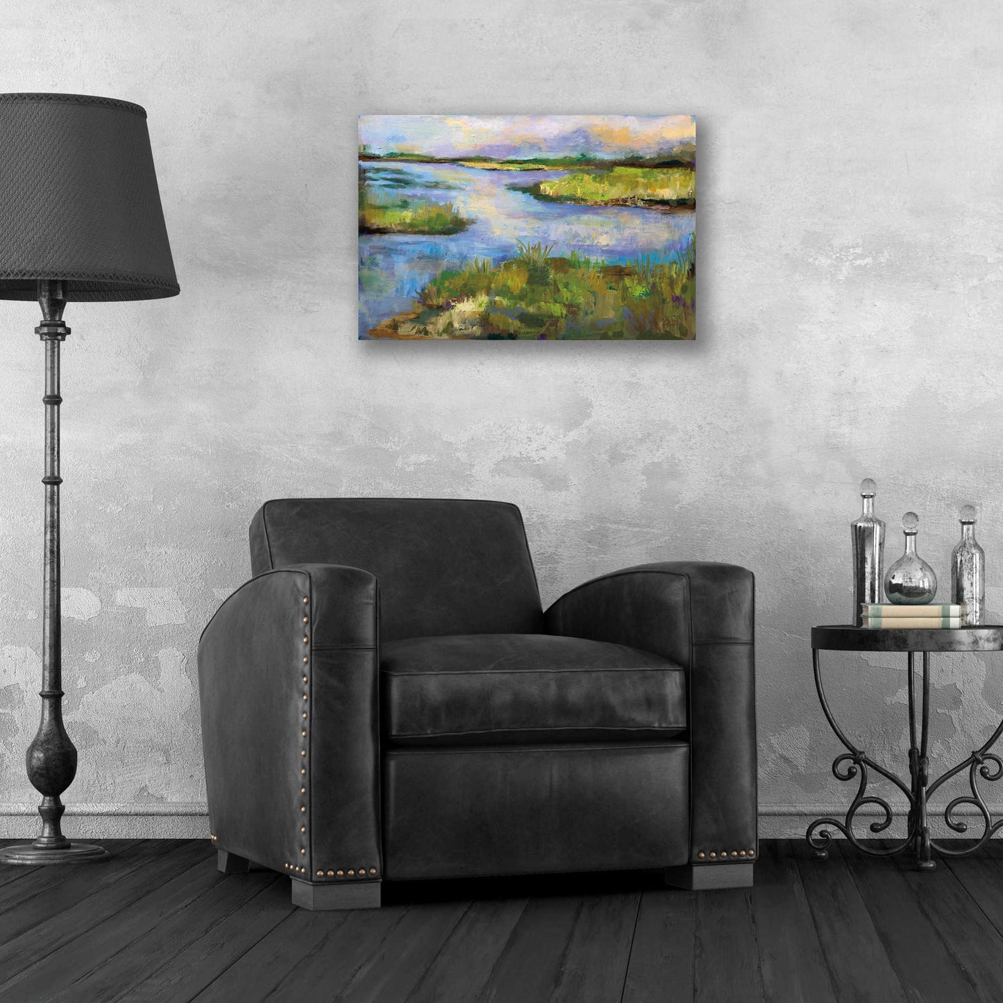 Epic Art 'Connecticut Marsh' by Jeanette Vertentes, Acrylic Glass Wall Art,24x16
