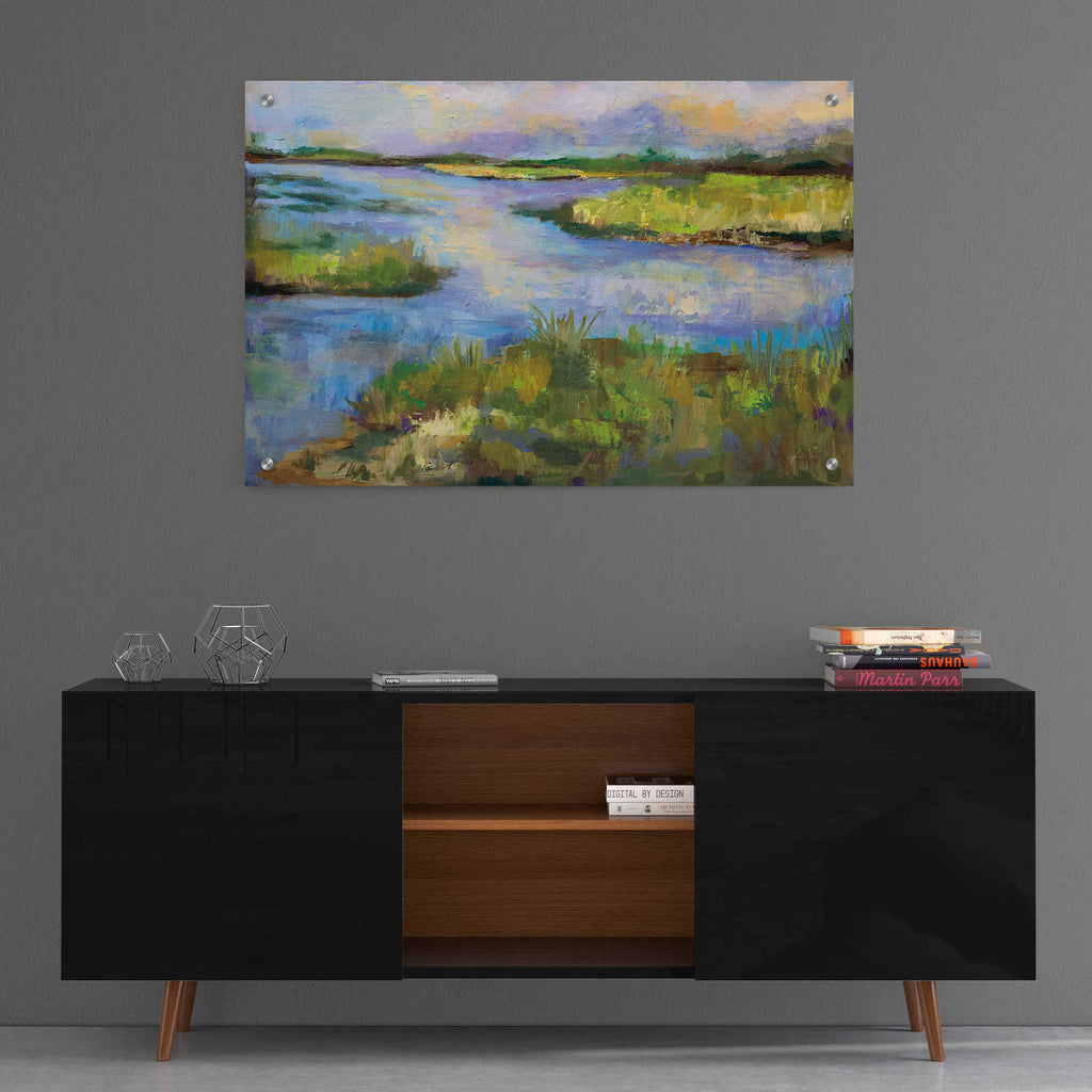Epic Art 'Connecticut Marsh' by Jeanette Vertentes, Acrylic Glass Wall Art,36x24