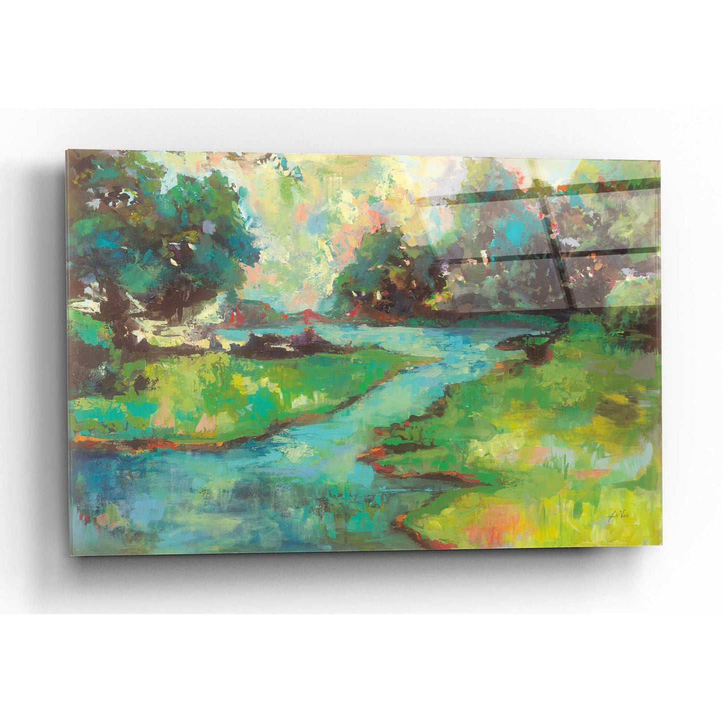 Epic Art 'Landscape in the Park' by Jeanette Vertentes, Acrylic Glass Wall Art,16x12