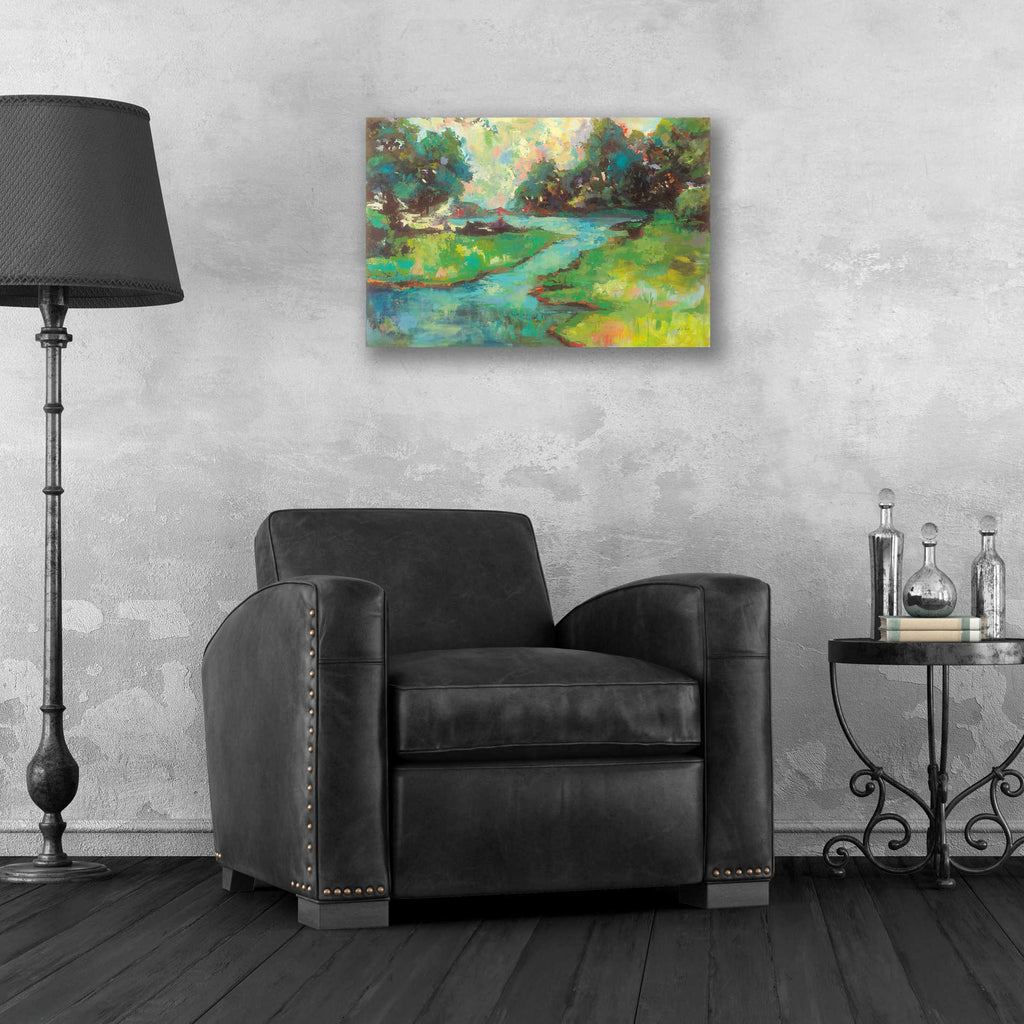 Epic Art 'Landscape in the Park' by Jeanette Vertentes, Acrylic Glass Wall Art,24x16