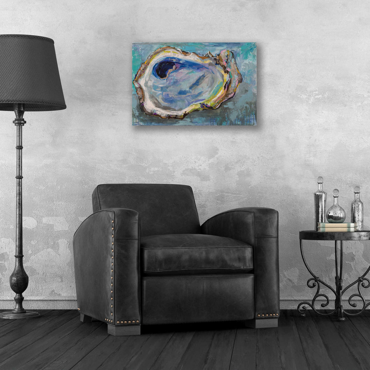 Epic Art 'Oyster Two' by Jeanette Vertentes, Acrylic Glass Wall Art,24x16