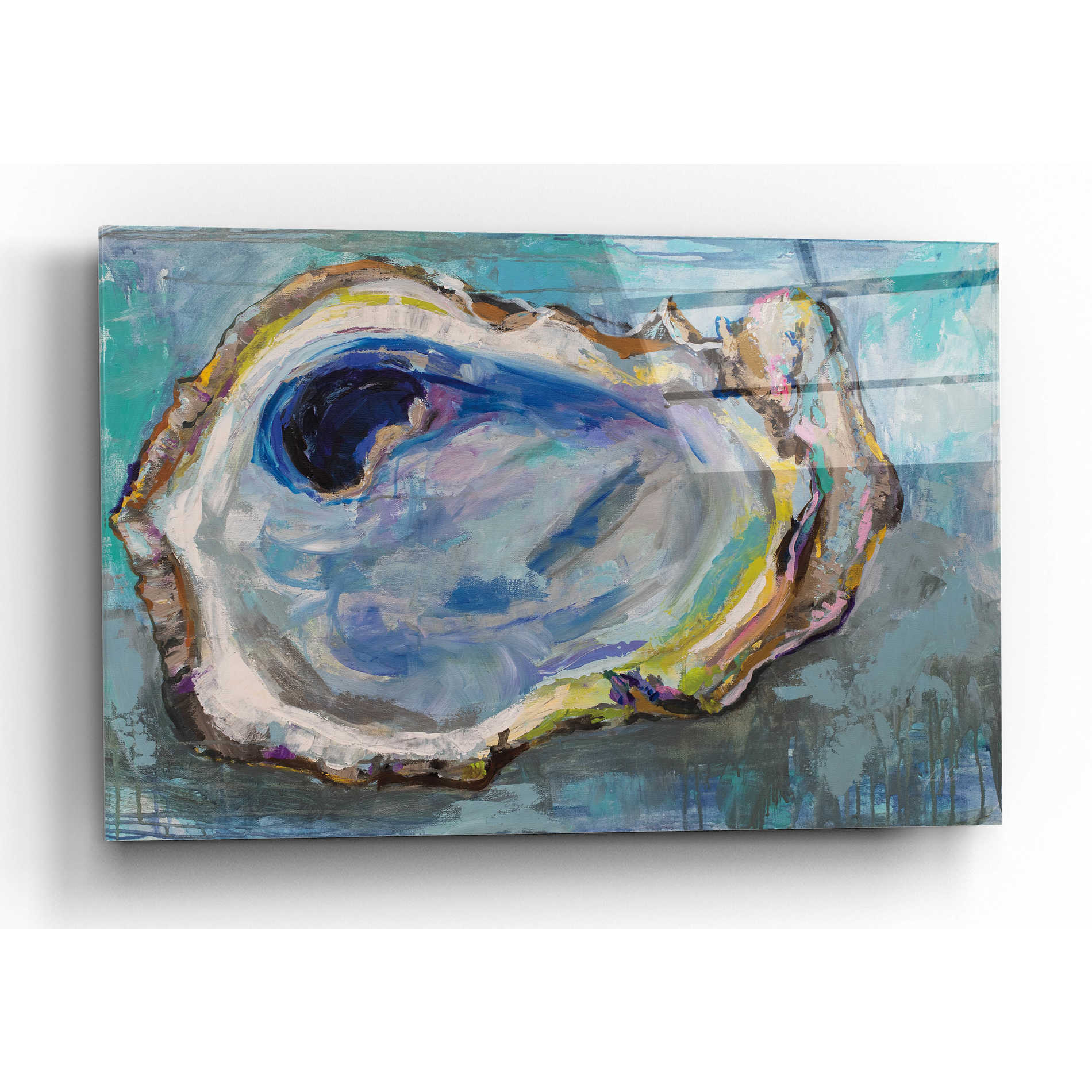 Epic Art 'Oyster Two' by Jeanette Vertentes, Acrylic Glass Wall Art,24x16