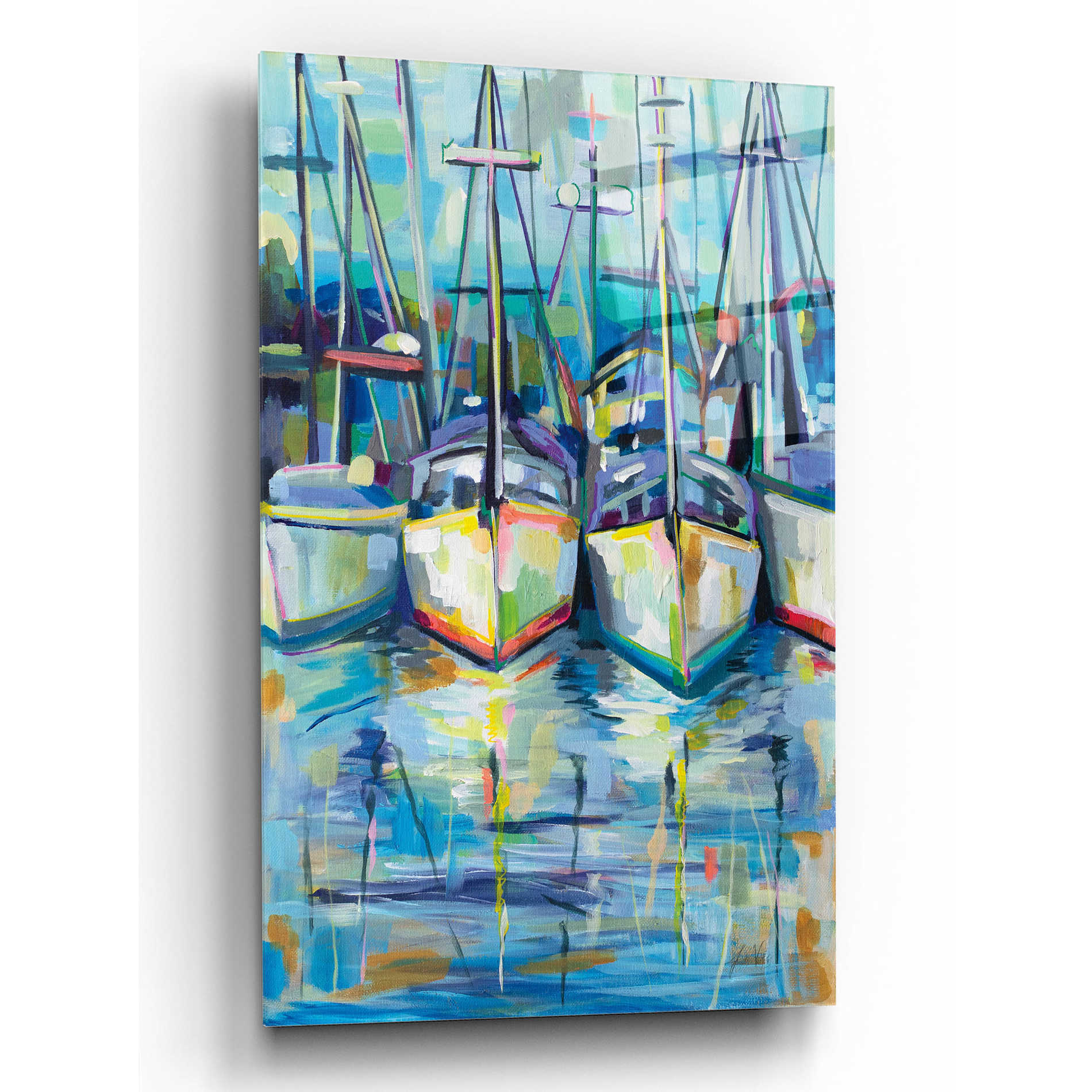 Epic Art 'Morning Dock' by Jeanette Vertentes, Acrylic Glass Wall Art,12x16