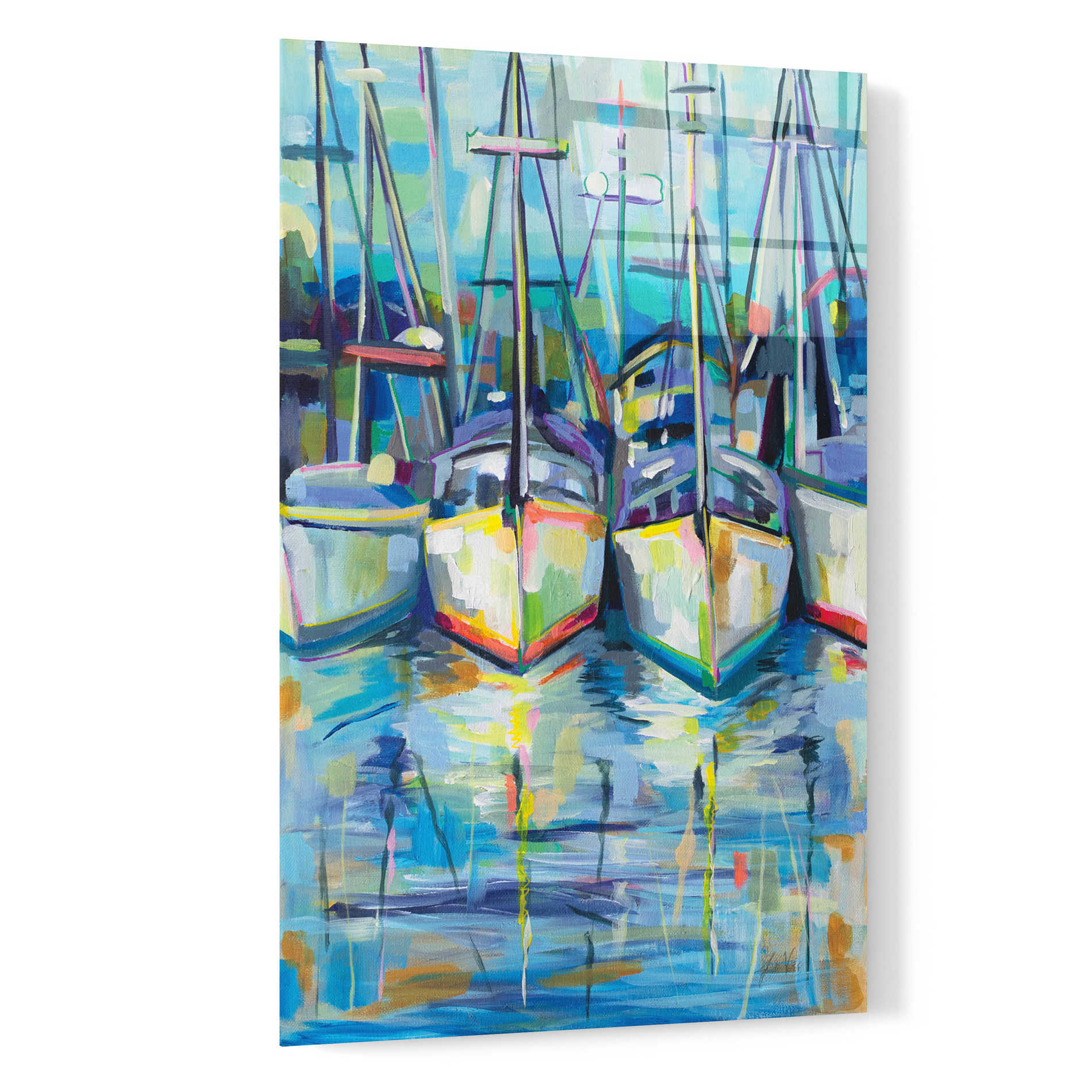 Epic Art 'Morning Dock' by Jeanette Vertentes, Acrylic Glass Wall Art,16x24