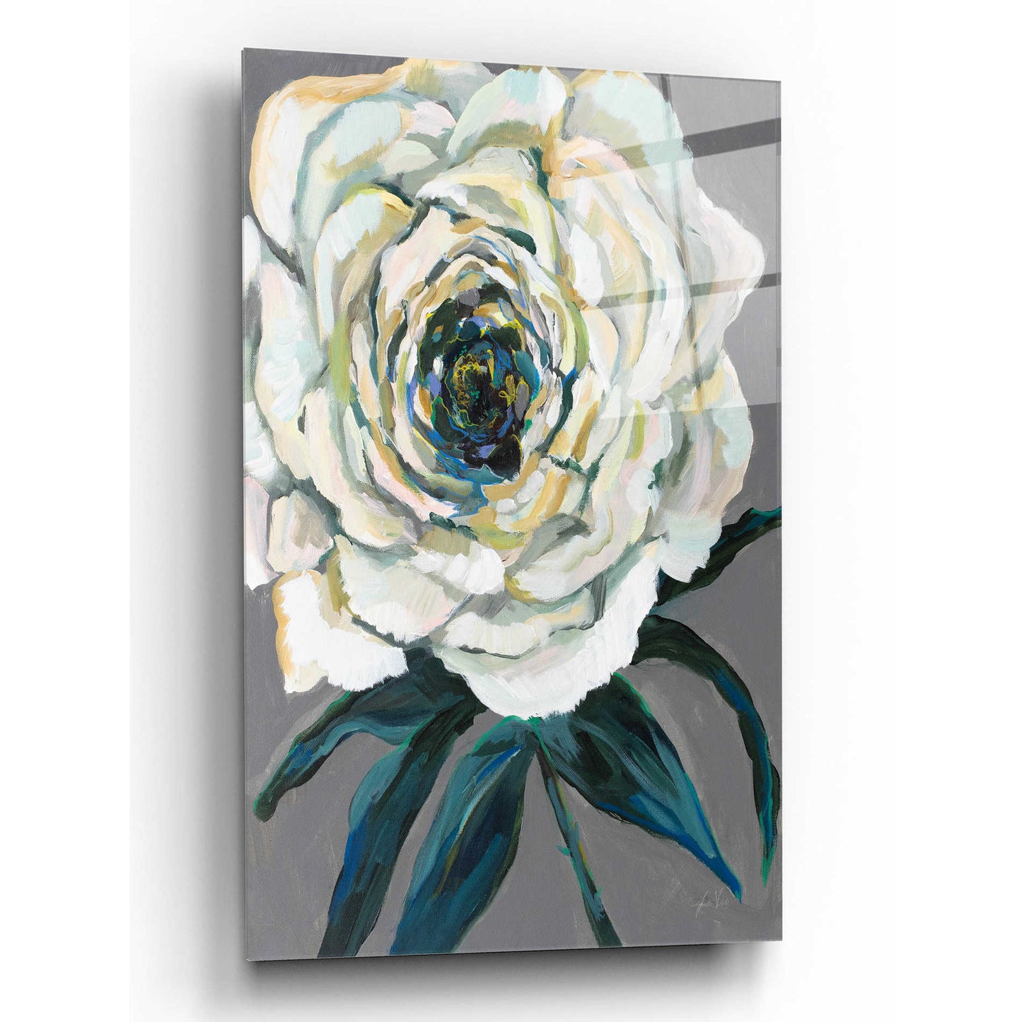 Epic Art 'Rose' by Jeanette Vertentes, Acrylic Glass Wall Art,12x16