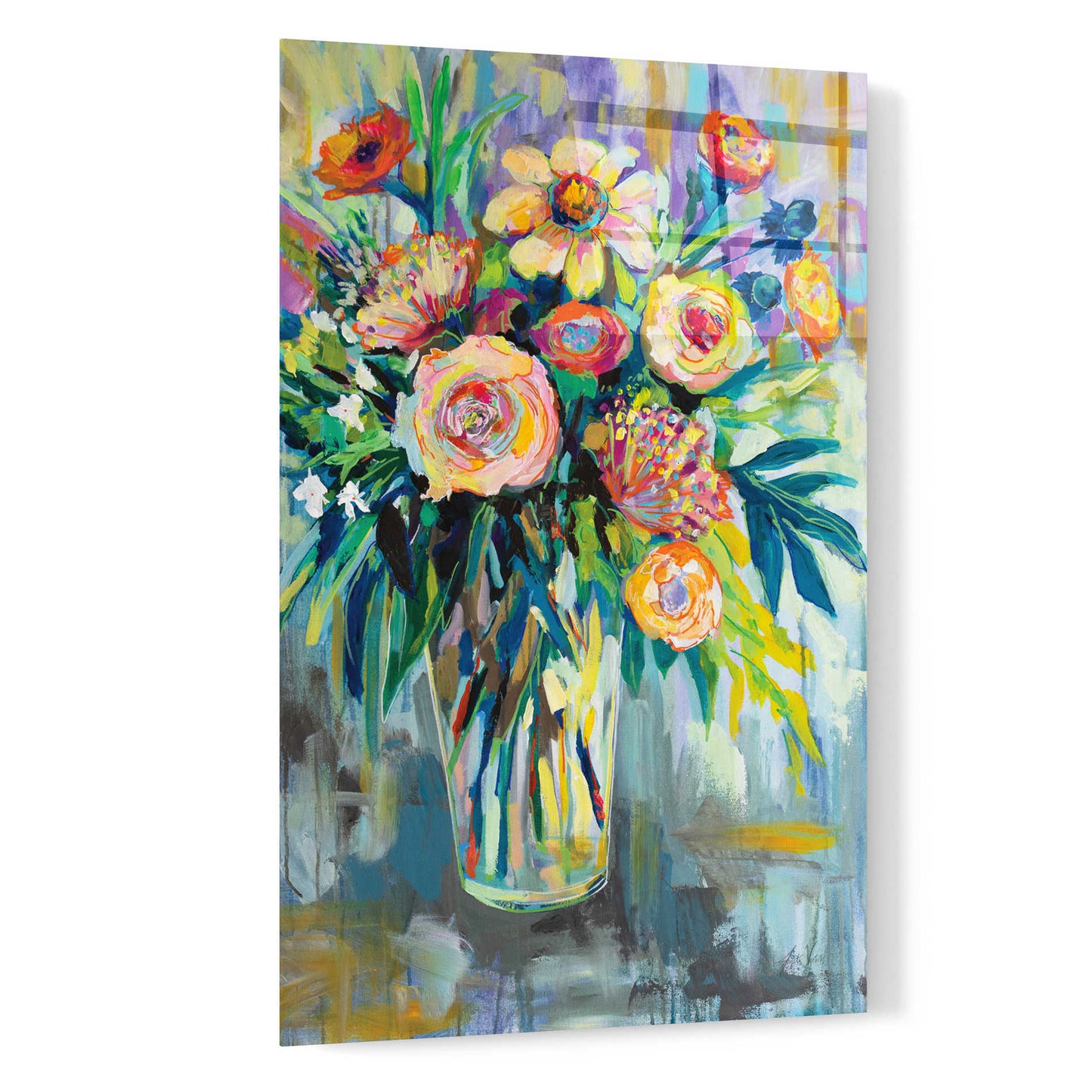 Epic Art 'Summer Happiness' by Jeanette Vertentes, Acrylic Glass Wall Art,16x24