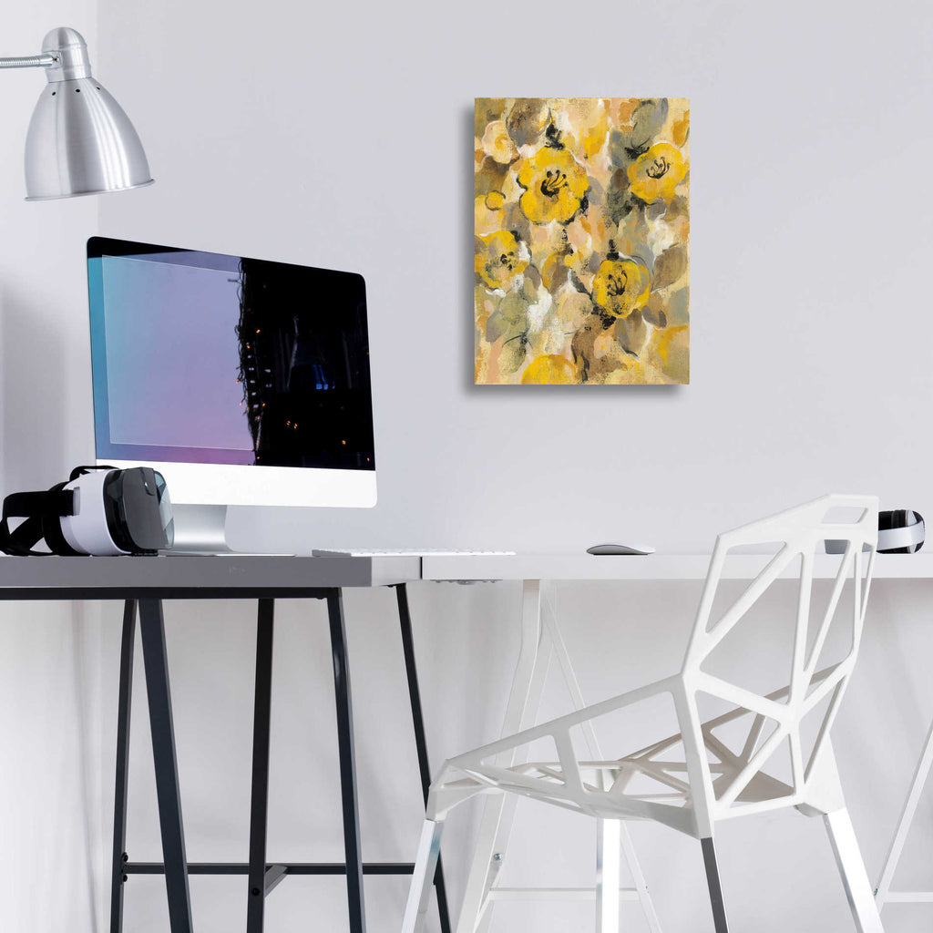 Epic Art 'Yellow Floral I' by Silvia Vassileva, Acrylic Glass Wall Art,12x16