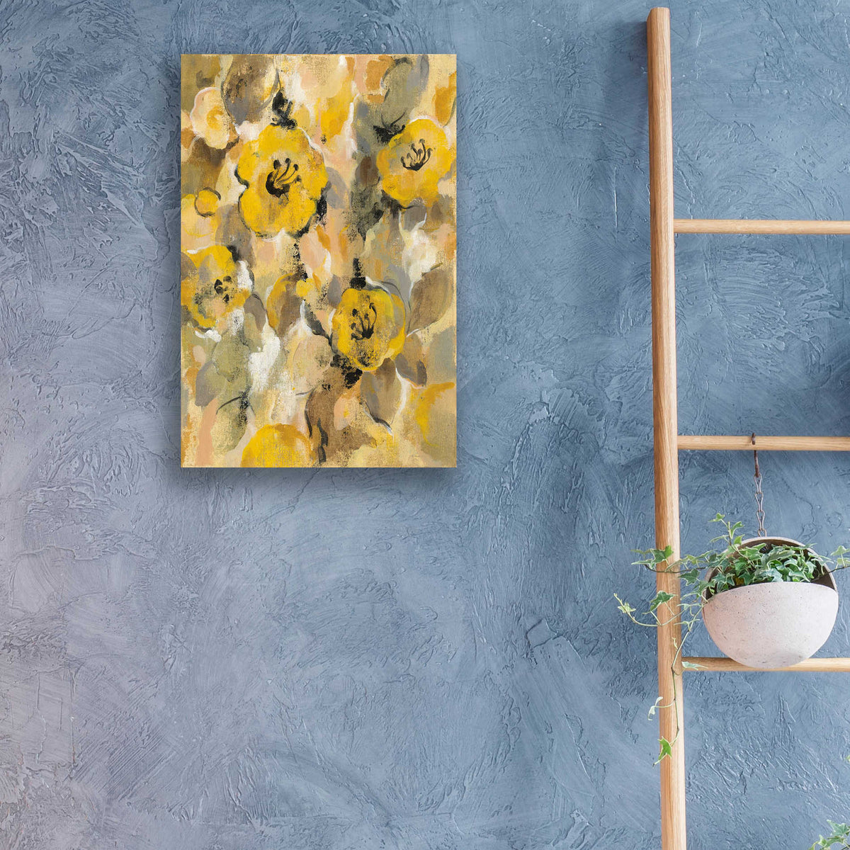 Epic Art 'Yellow Floral I' by Silvia Vassileva, Acrylic Glass Wall Art,16x24