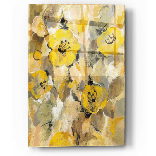 Epic Art 'Yellow Floral I' by Silvia Vassileva, Acrylic Glass Wall Art