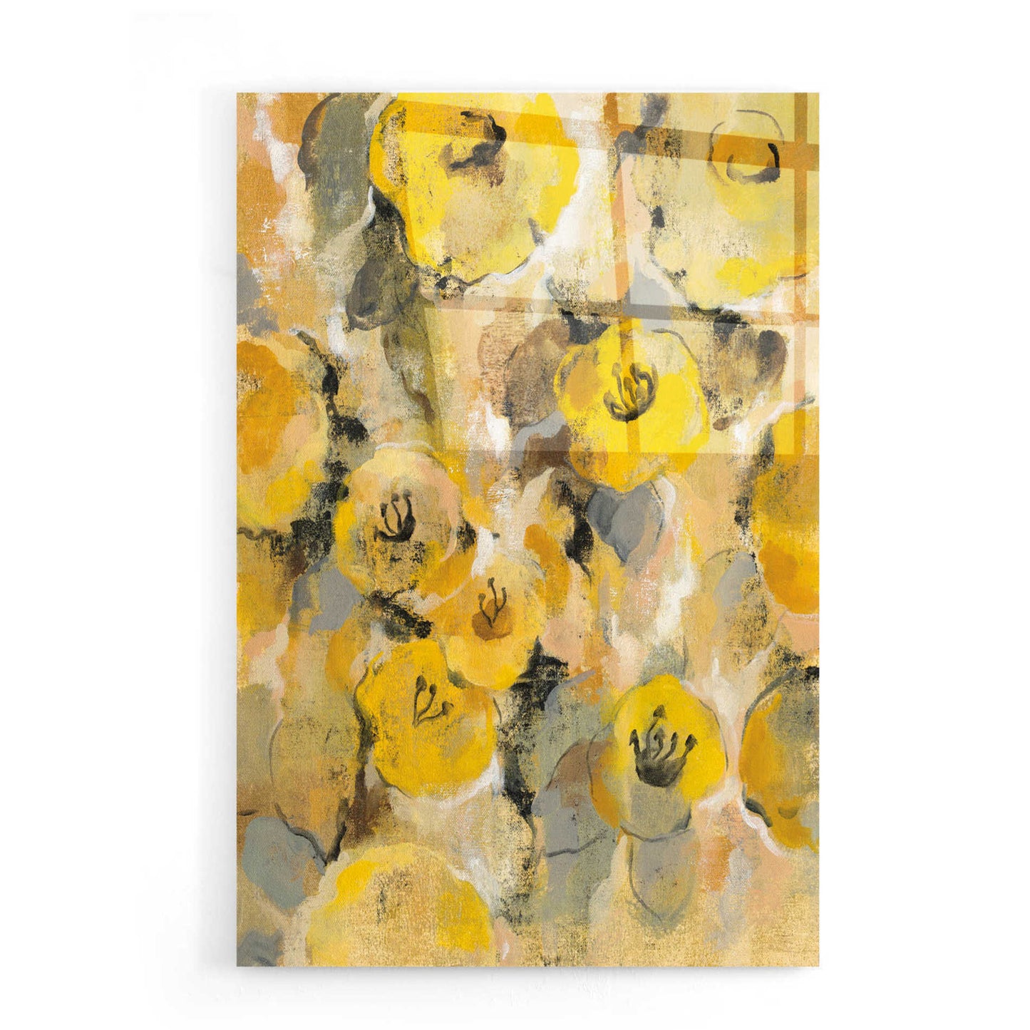 Epic Art 'Yellow Floral II' by Silvia Vassileva, Acrylic Glass Wall Art,16x24