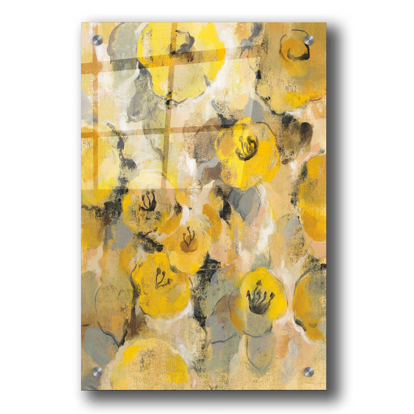 Epic Art 'Yellow Floral II' by Silvia Vassileva, Acrylic Glass Wall Art,24x36