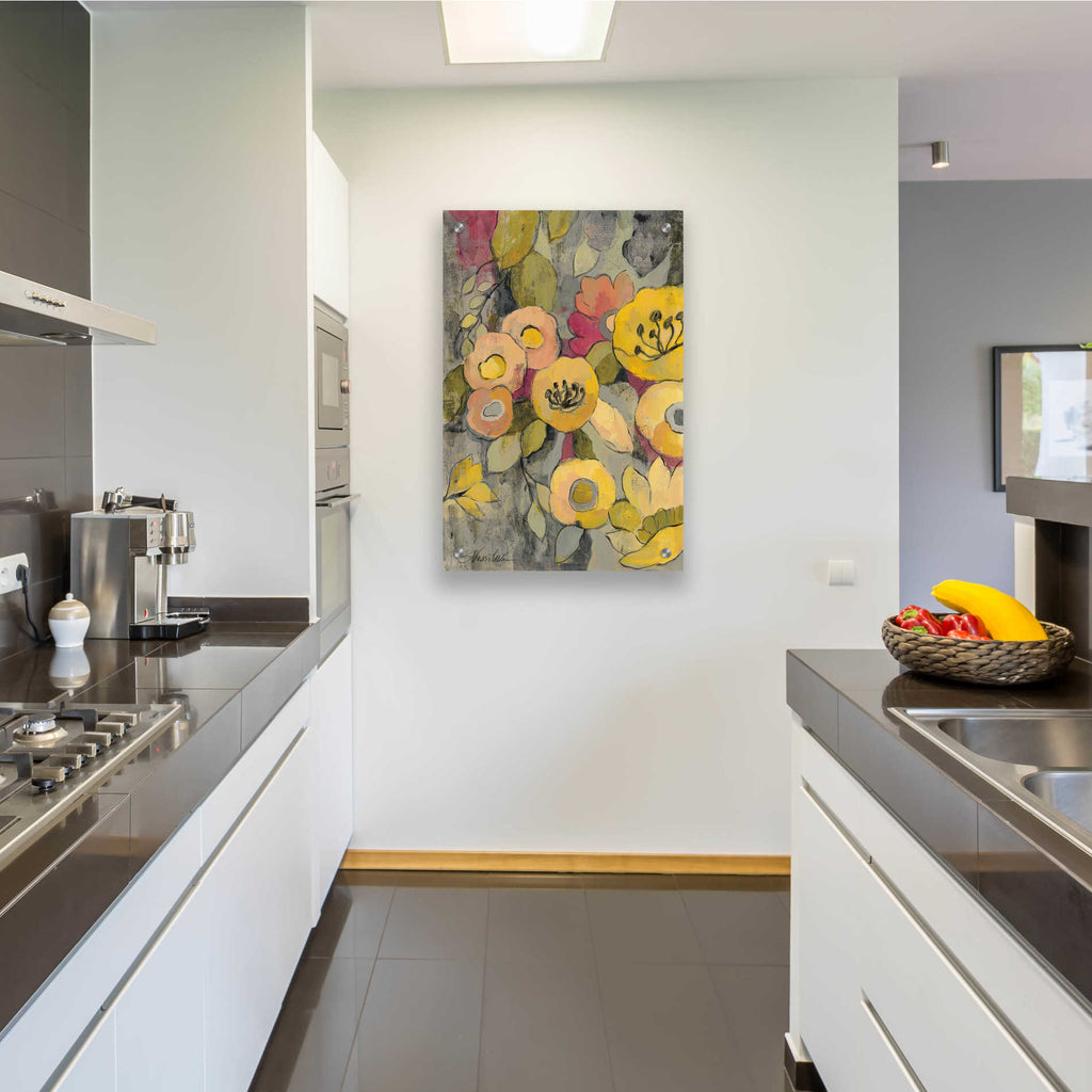 Epic Art 'Yellow Floral Duo II' by Silvia Vassileva, Acrylic Glass Wall Art,24x36