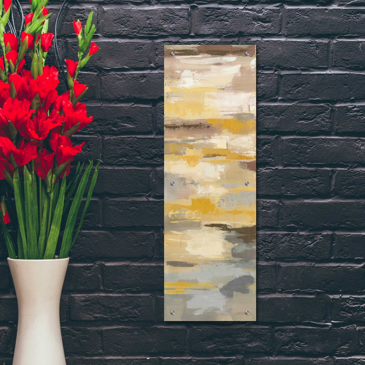 Epic Art 'Earth Abstracts I' by Silvia Vassileva, Acrylic Glass Wall Art,12x36