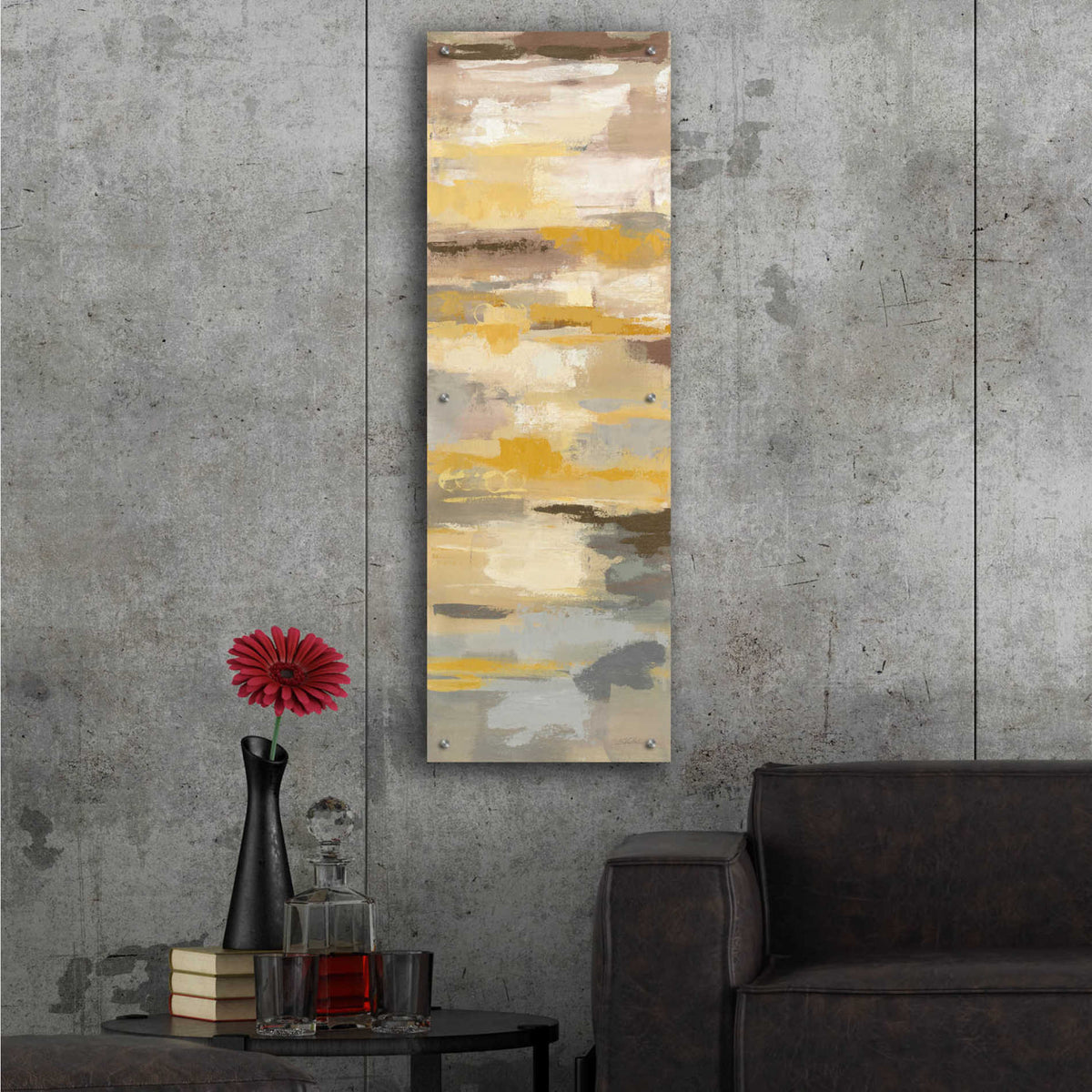 Epic Art 'Earth Abstracts I' by Silvia Vassileva, Acrylic Glass Wall Art,16x48