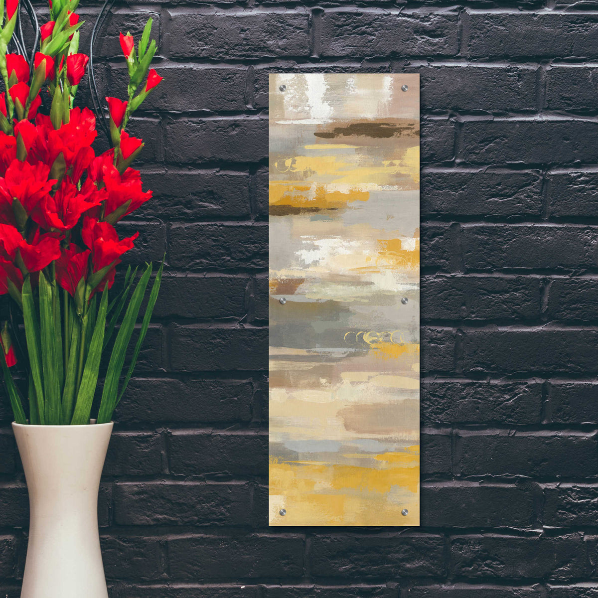 Epic Art 'Earth Abstracts II' by Silvia Vassileva, Acrylic Glass Wall Art,12x36