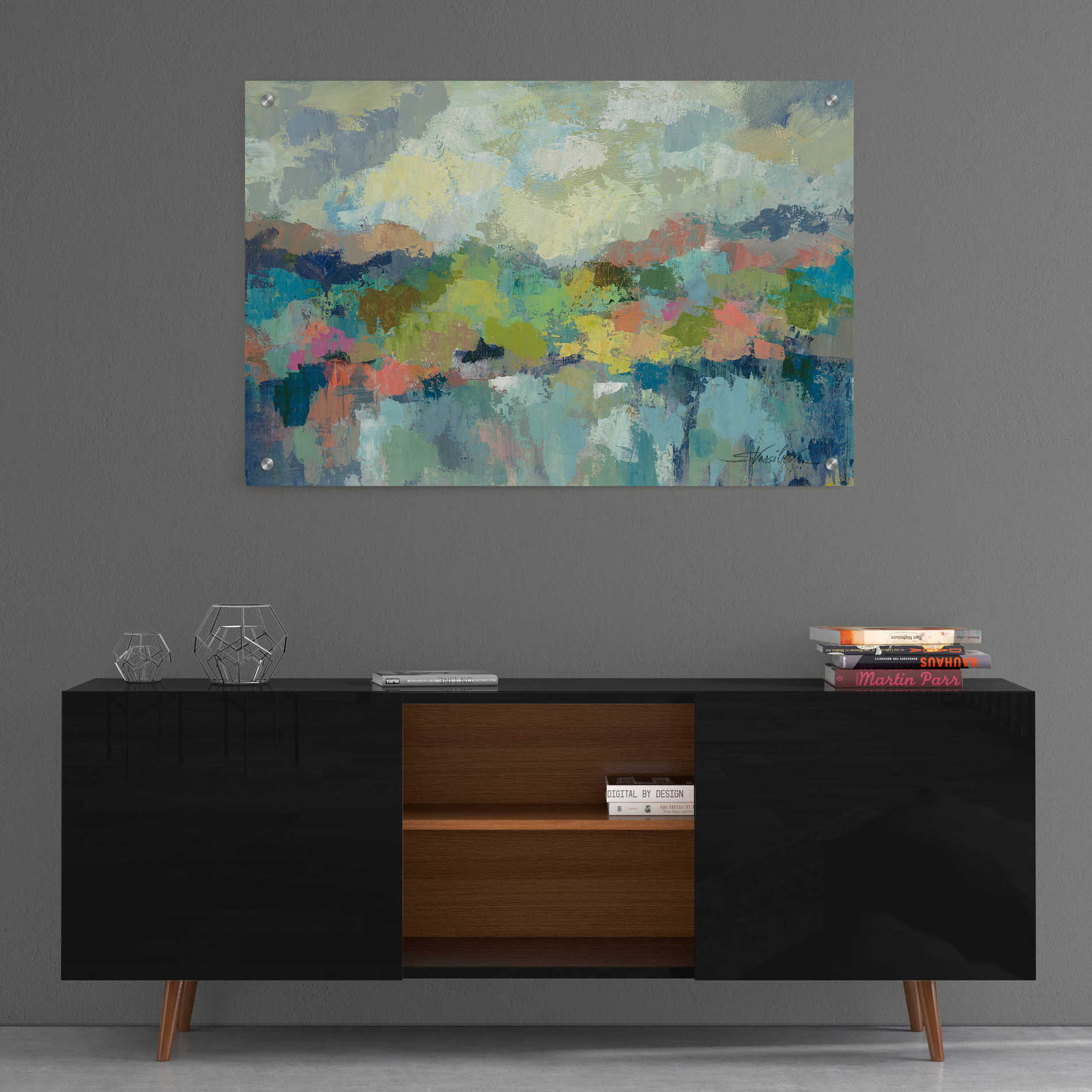 Epic Art 'Abstract Lakeside' by Silvia Vassileva, Acrylic Glass Wall Art,36x24