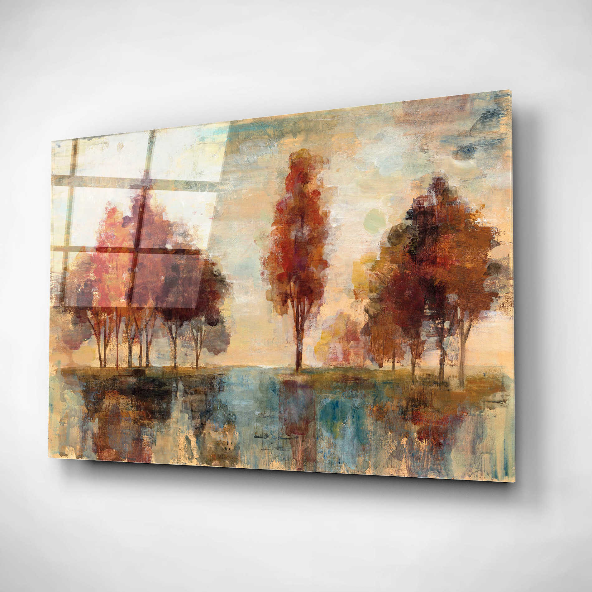 Epic Art 'Field and Forest' by Silvia Vassileva, Acrylic Glass Wall Art,16x12