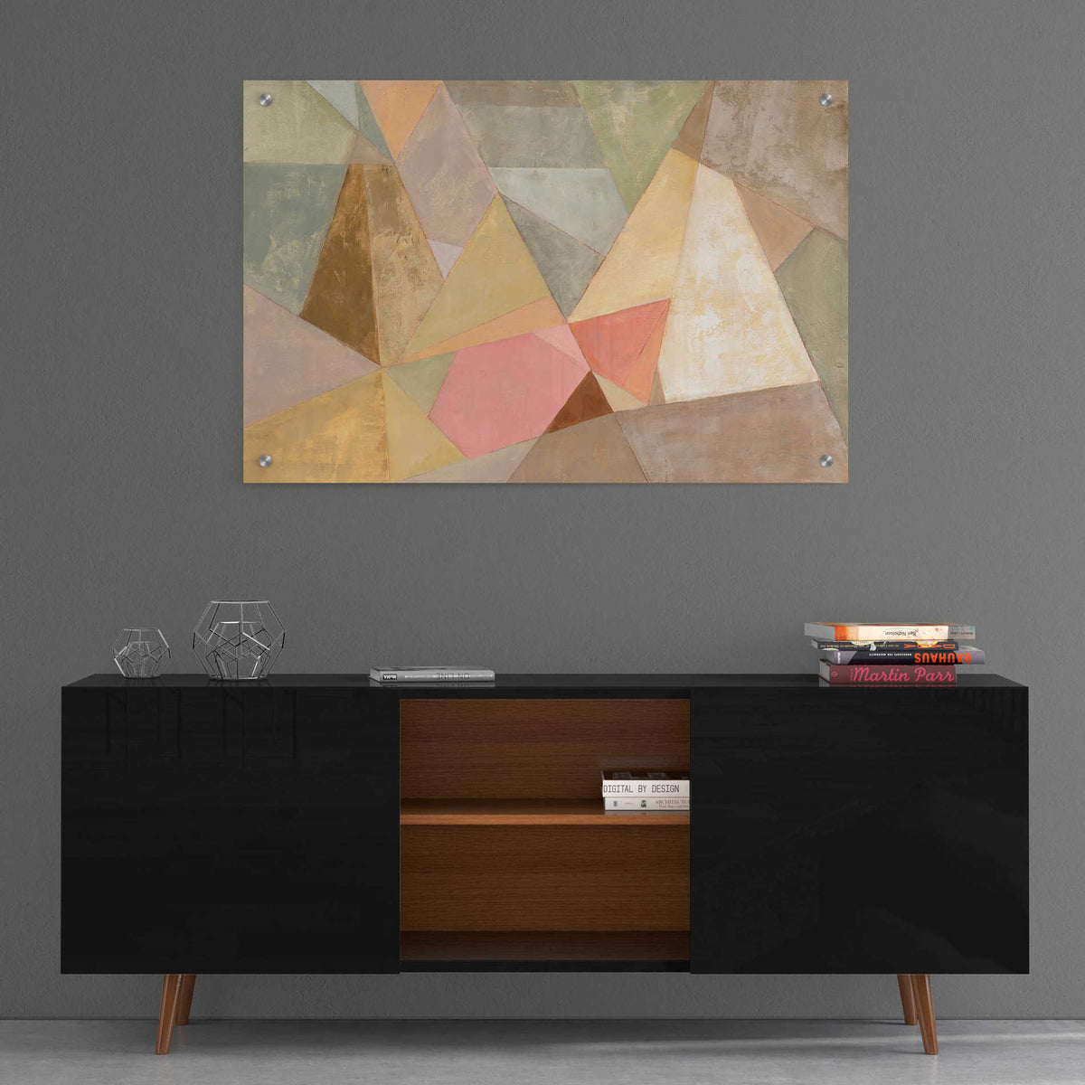 Epic Art 'Geometric Abstract' by Silvia Vassileva, Acrylic Glass Wall Art,36x24