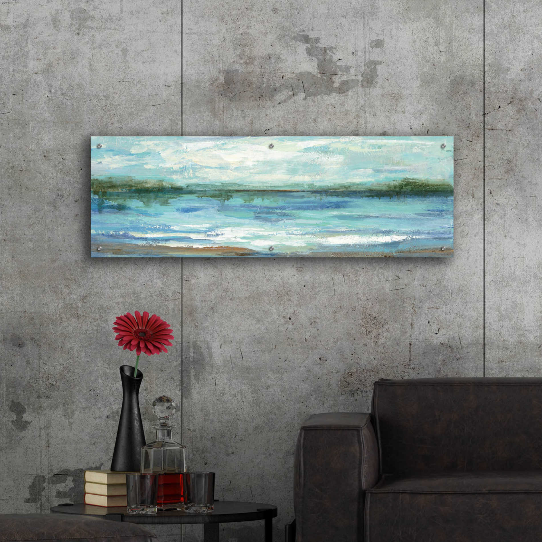 Epic Art 'Mirrored Sky' by Silvia Vassileva, Acrylic Glass Wall Art,48x16