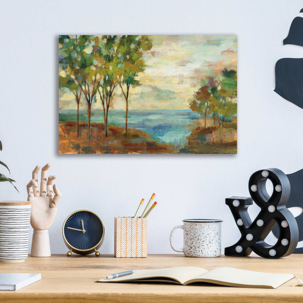 Epic Art 'View of the Lake' by Silvia Vassileva, Acrylic Glass Wall Art,16x12