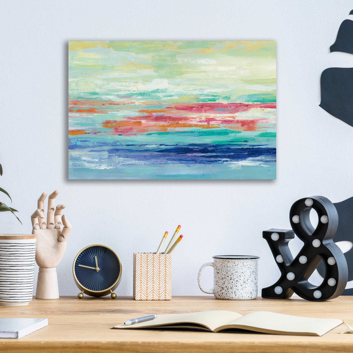 Epic Art 'California Surf' by Silvia Vassileva, Acrylic Glass Wall Art,16x12